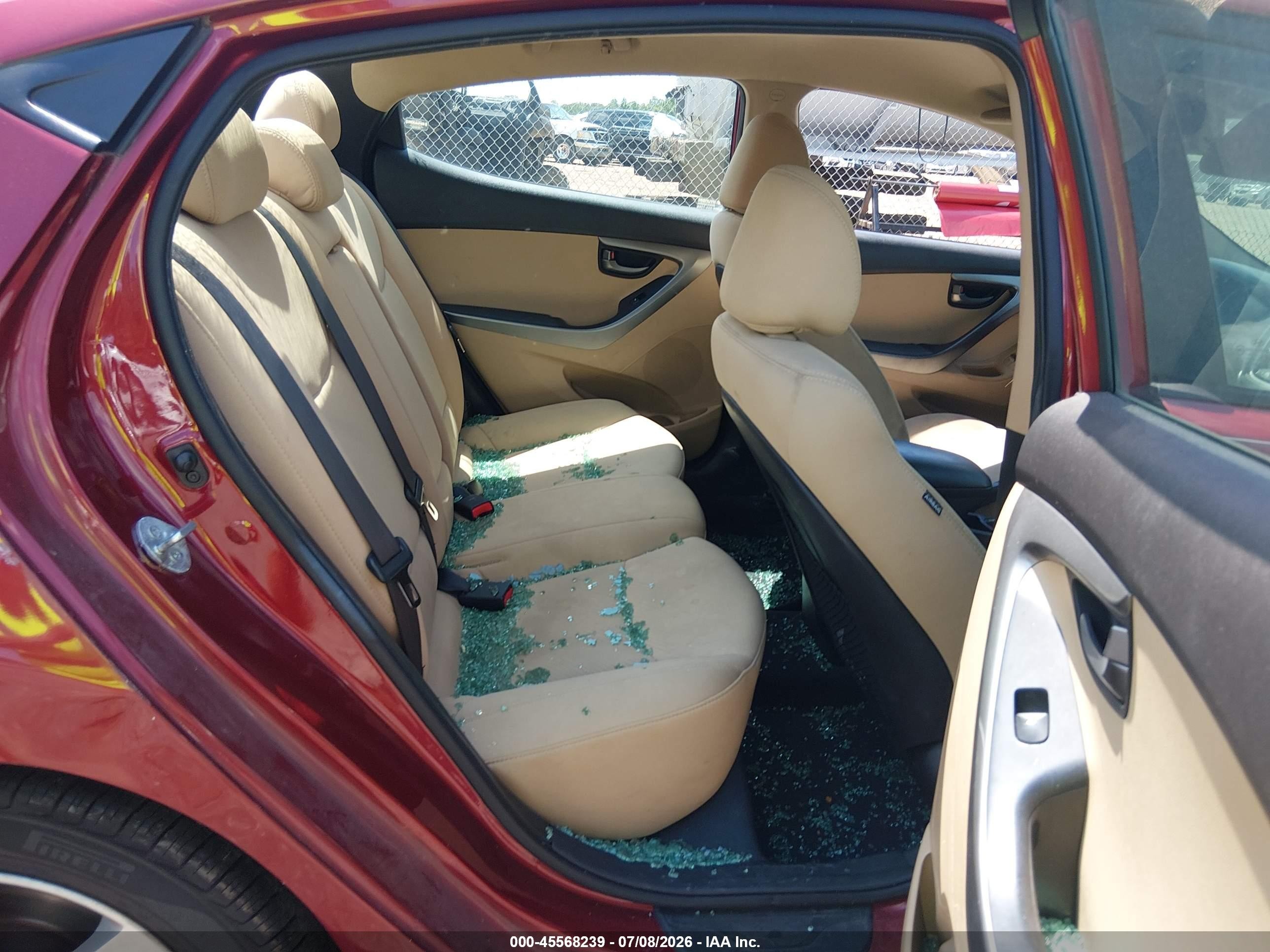 2013 Hyundai Elantra Gls Maroon vin: 5NPDH4AE8DH309753
