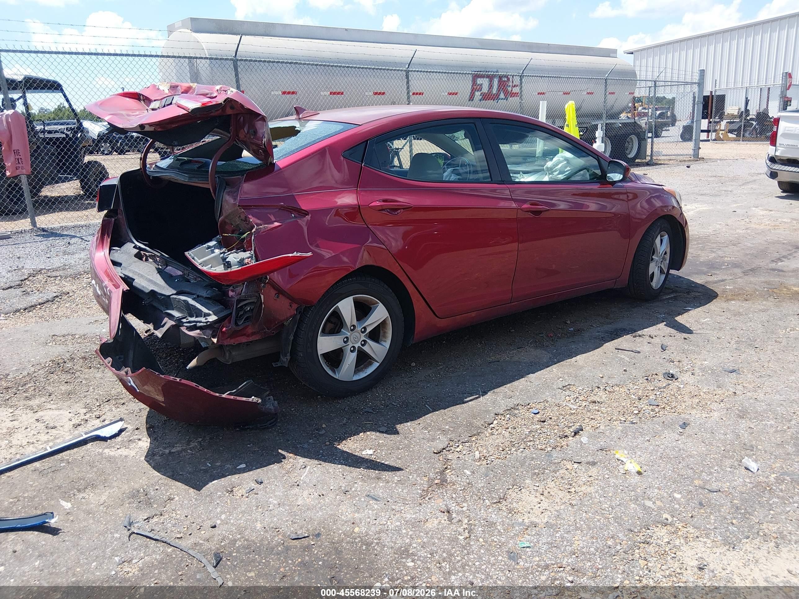 2013 Hyundai Elantra Gls Maroon vin: 5NPDH4AE8DH309753