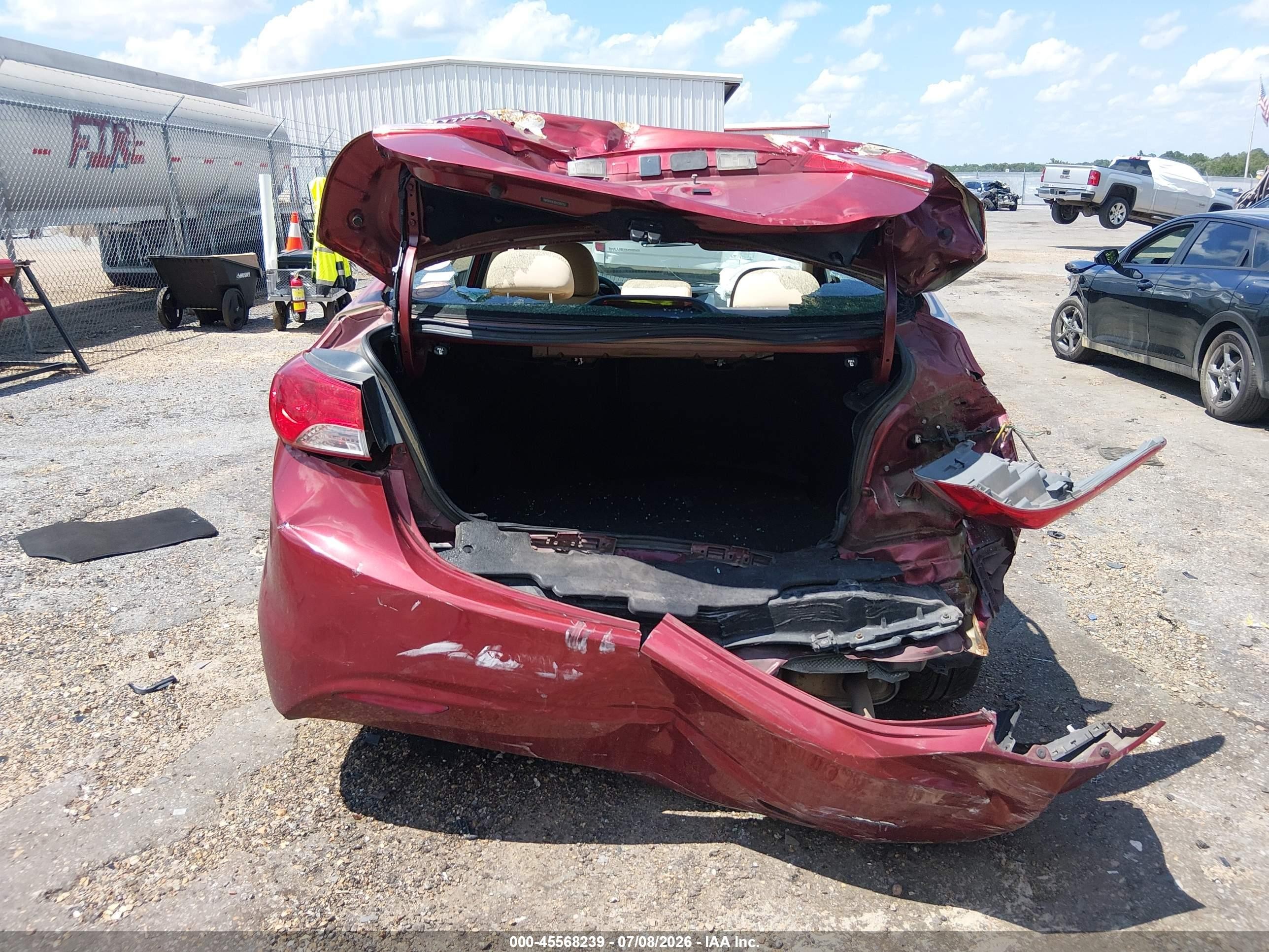 2013 Hyundai Elantra Gls Maroon vin: 5NPDH4AE8DH309753