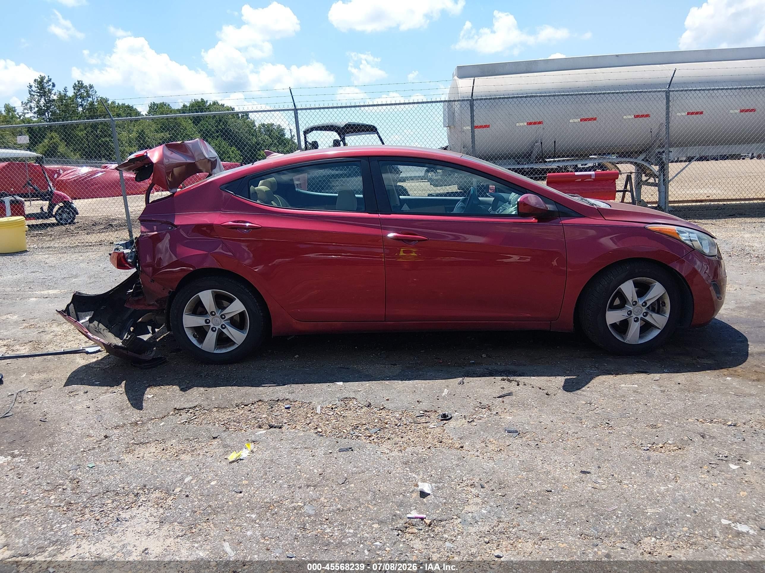 2013 Hyundai Elantra Gls Maroon vin: 5NPDH4AE8DH309753