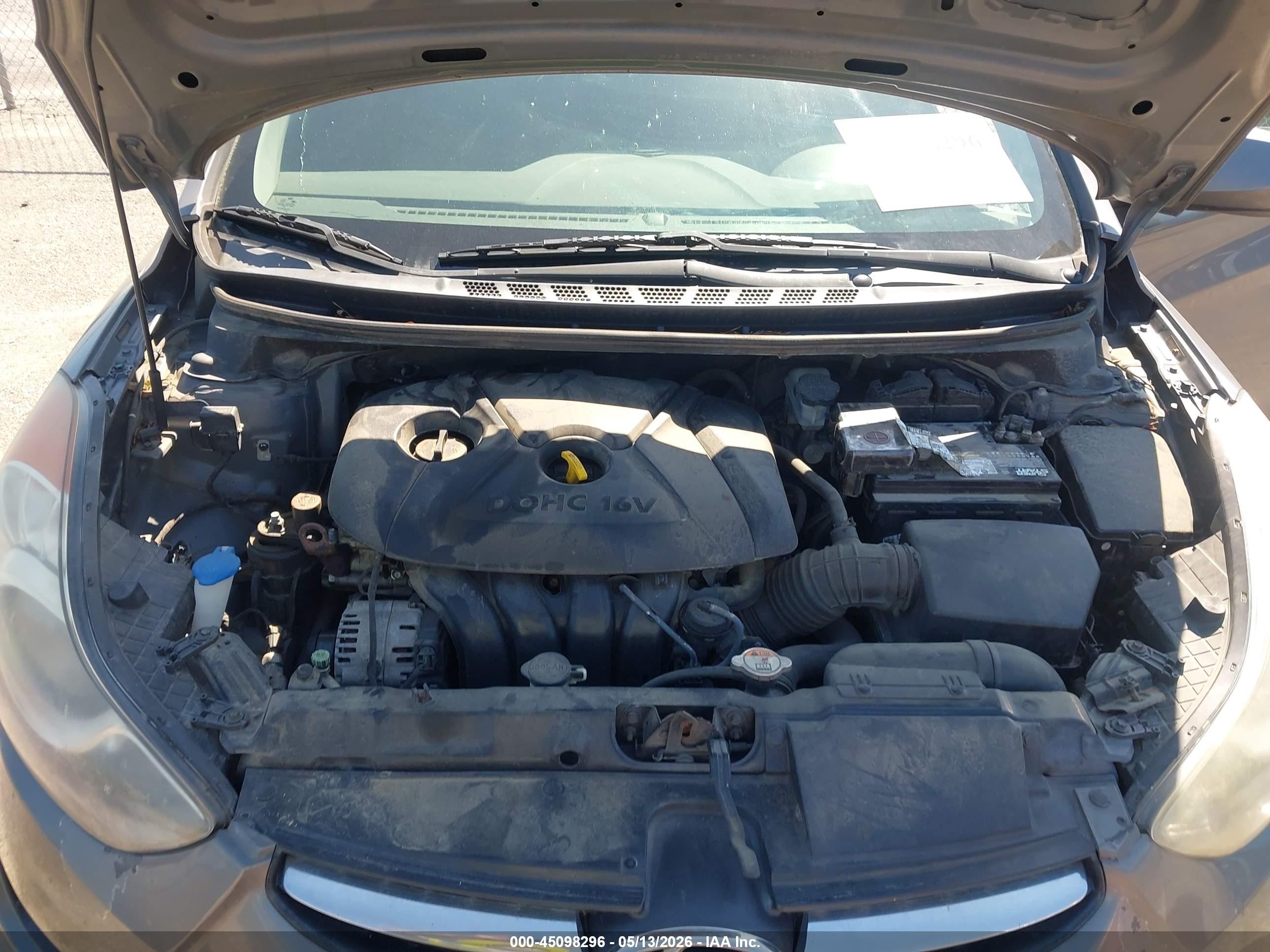 2013 Hyundai Elantra Gls Gray vin: 5NPDH4AE8DH310482
