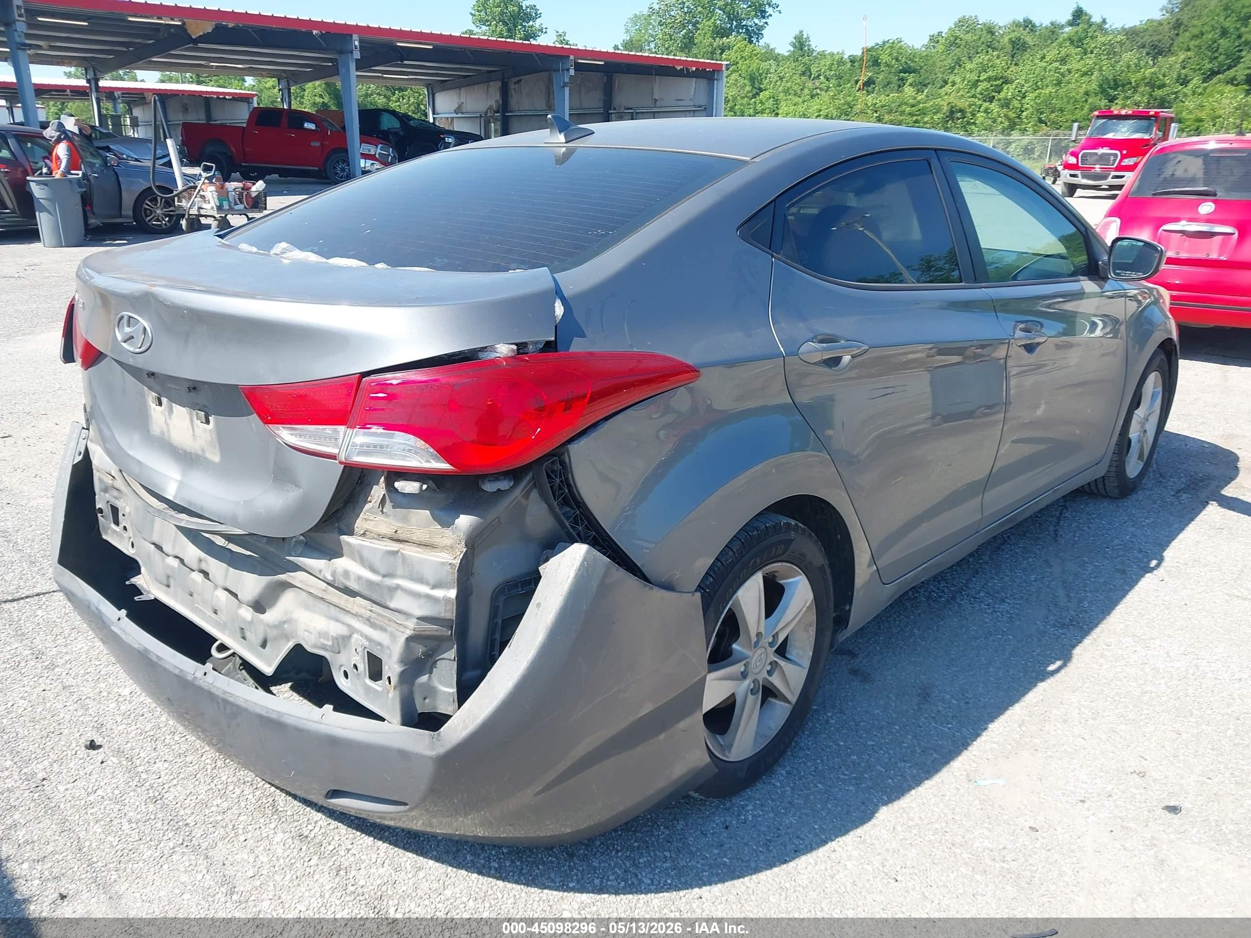 2013 Hyundai Elantra Gls Gray vin: 5NPDH4AE8DH310482