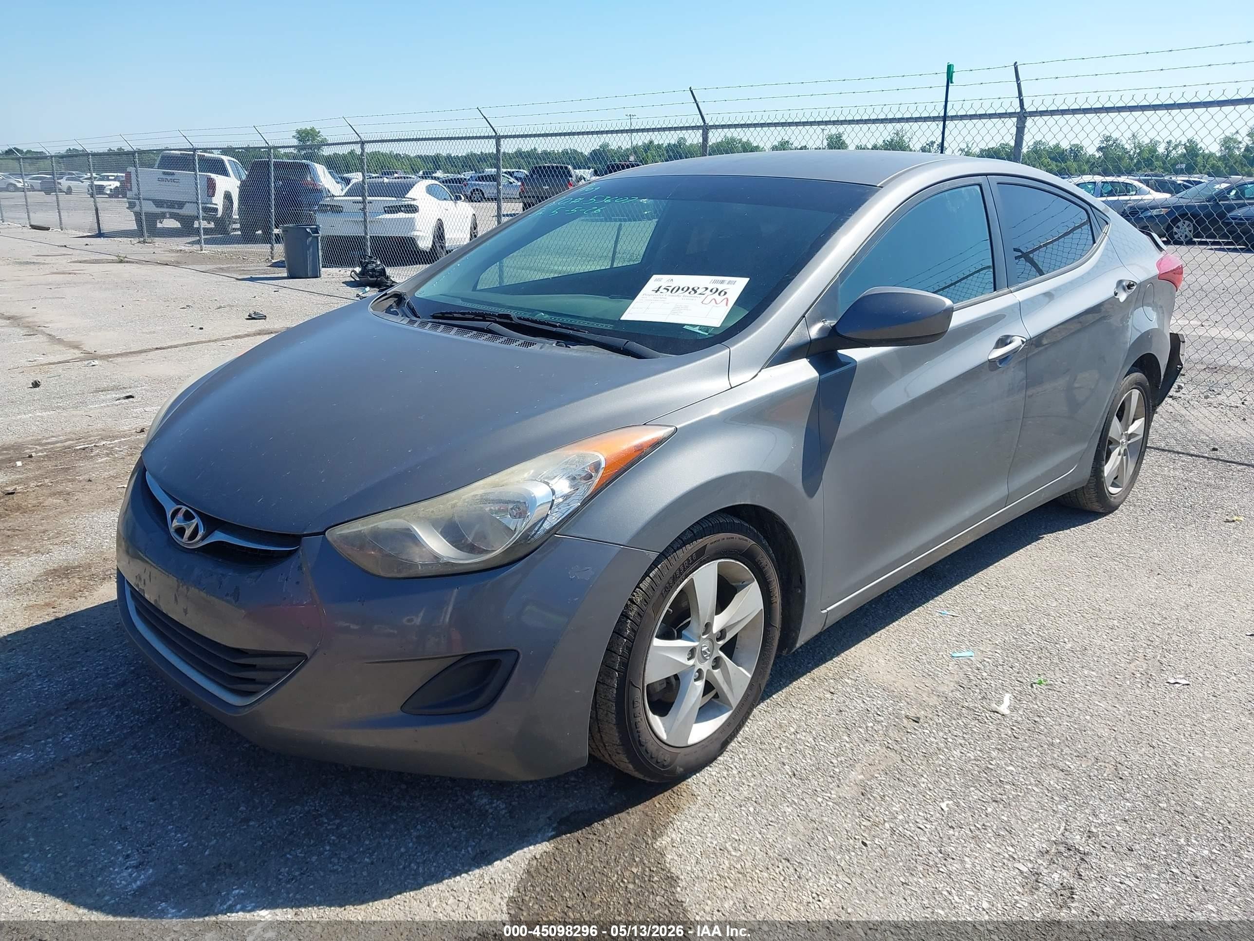 2013 Hyundai Elantra Gls Gray vin: 5NPDH4AE8DH310482