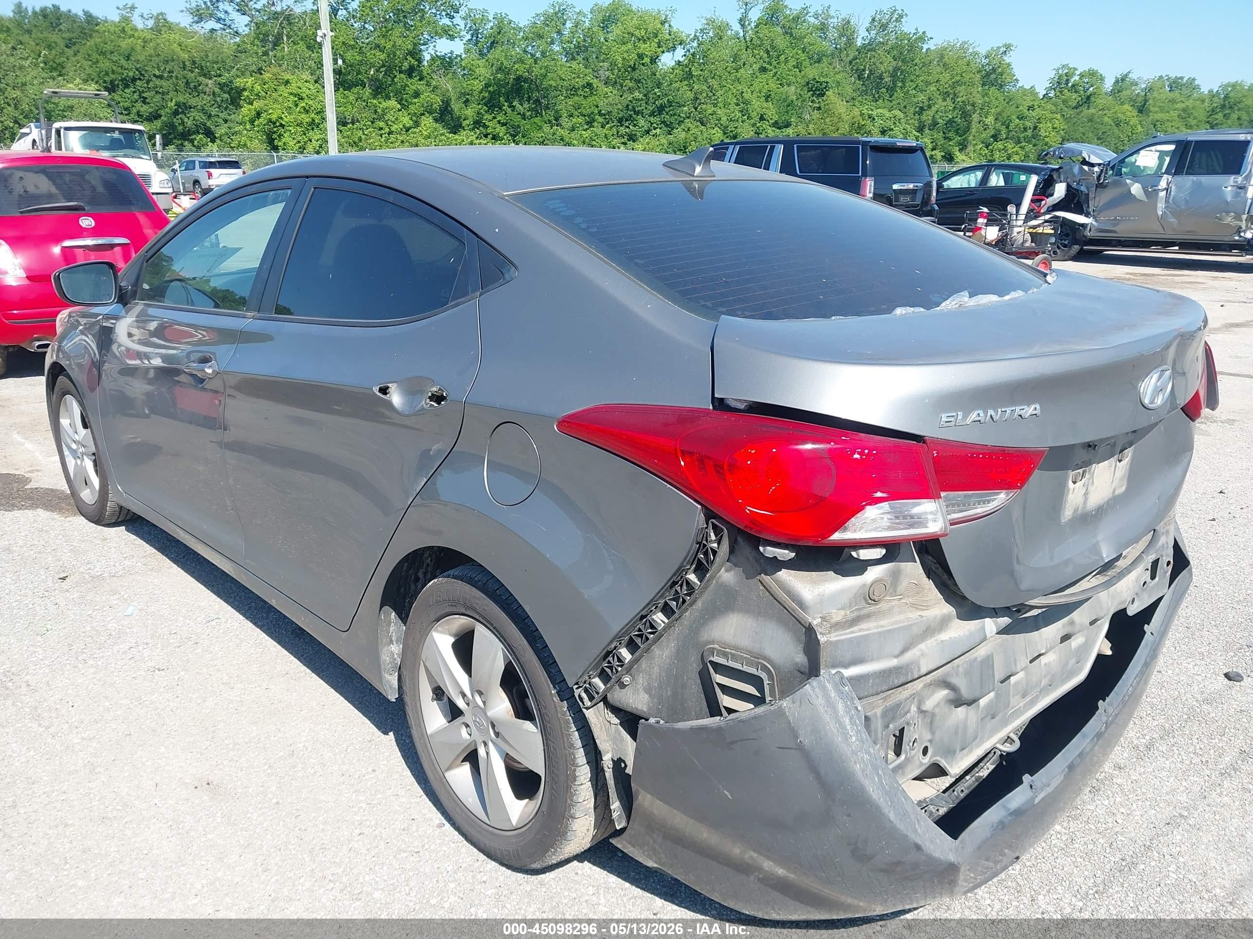 2013 Hyundai Elantra Gls Gray vin: 5NPDH4AE8DH310482
