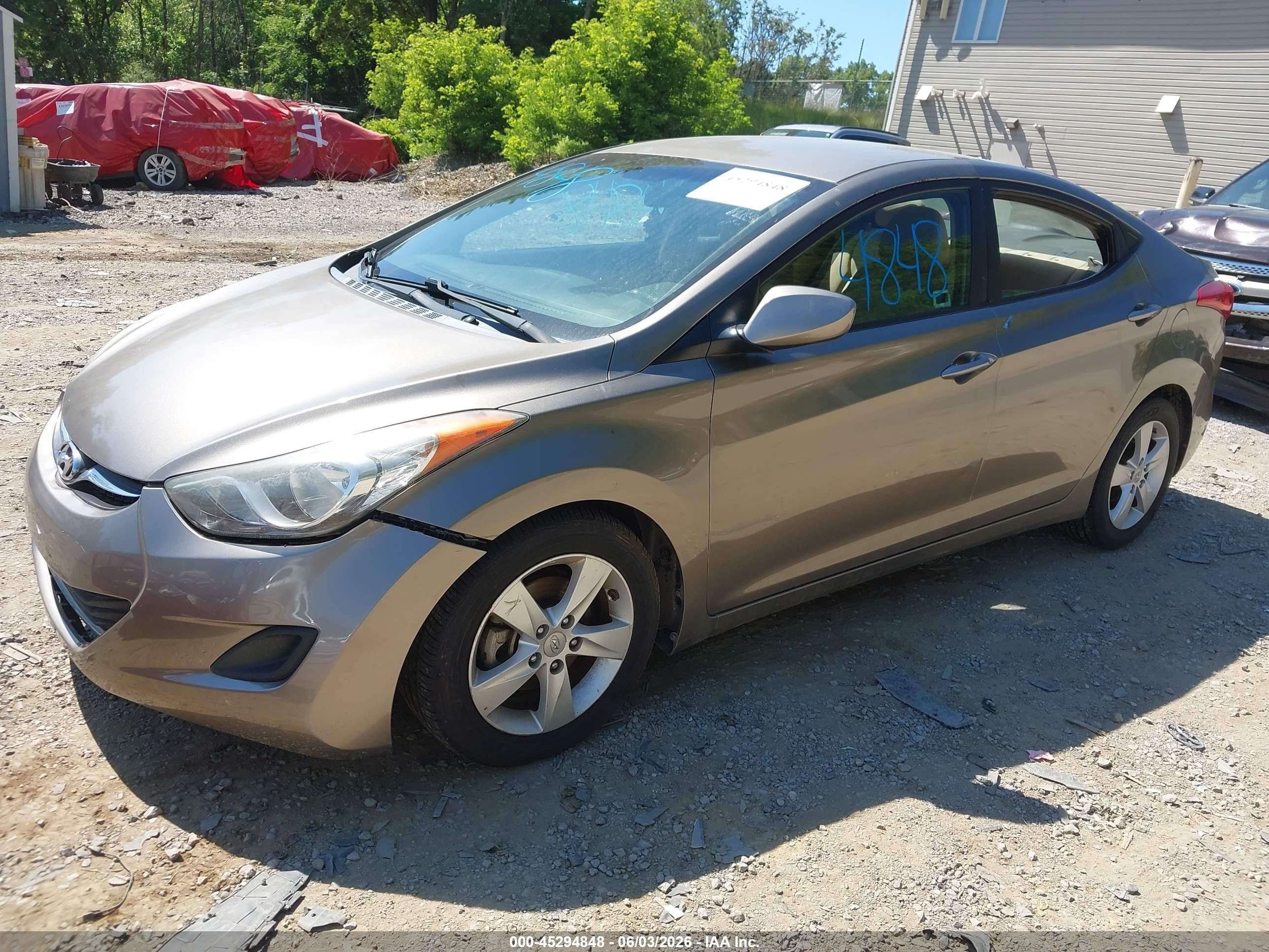 2013 Hyundai Elantra Gls Tan vin: 5NPDH4AE8DH311020