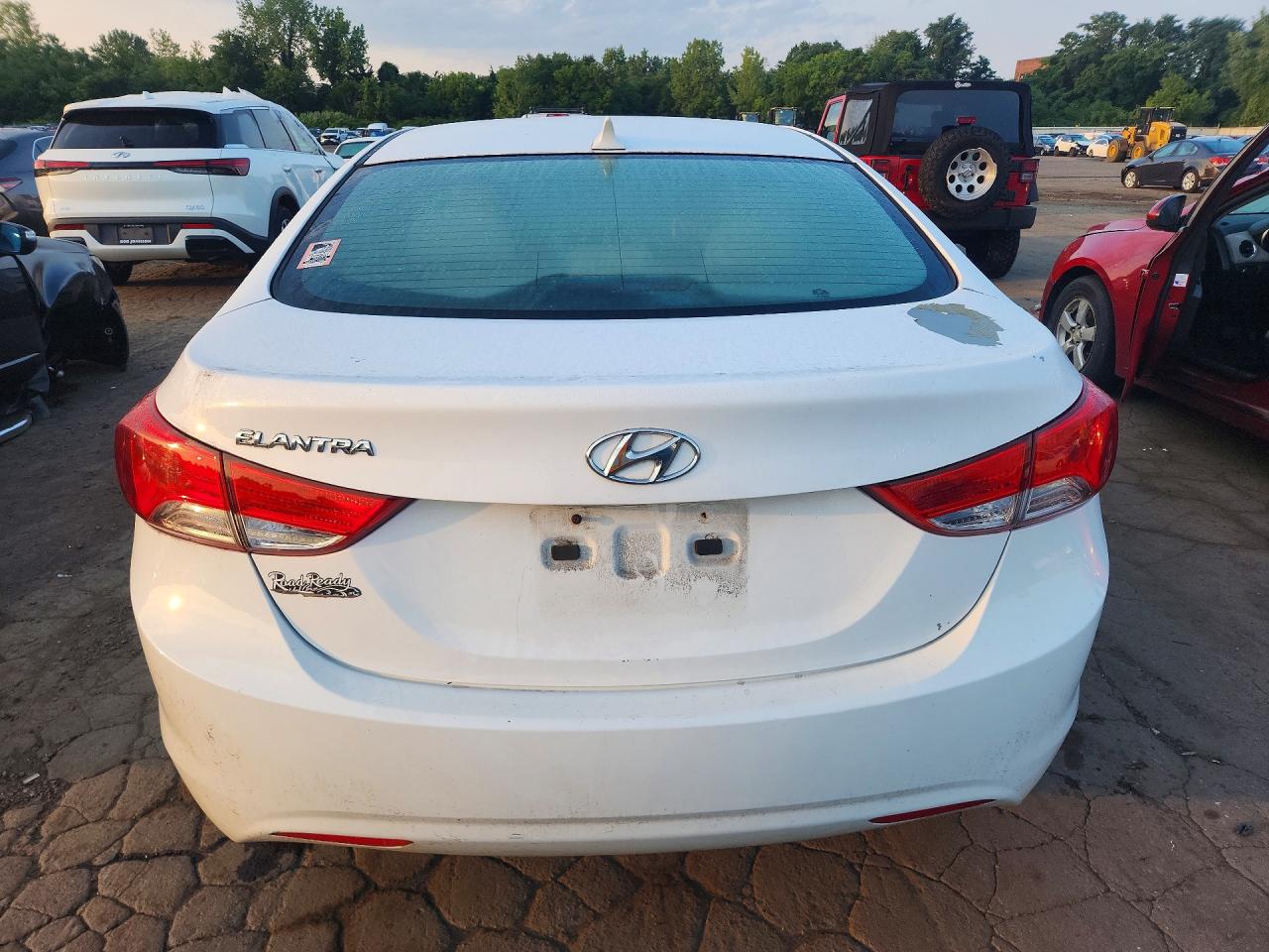 2013 Hyundai Elantra Gls White vin: 5NPDH4AE8DH343241