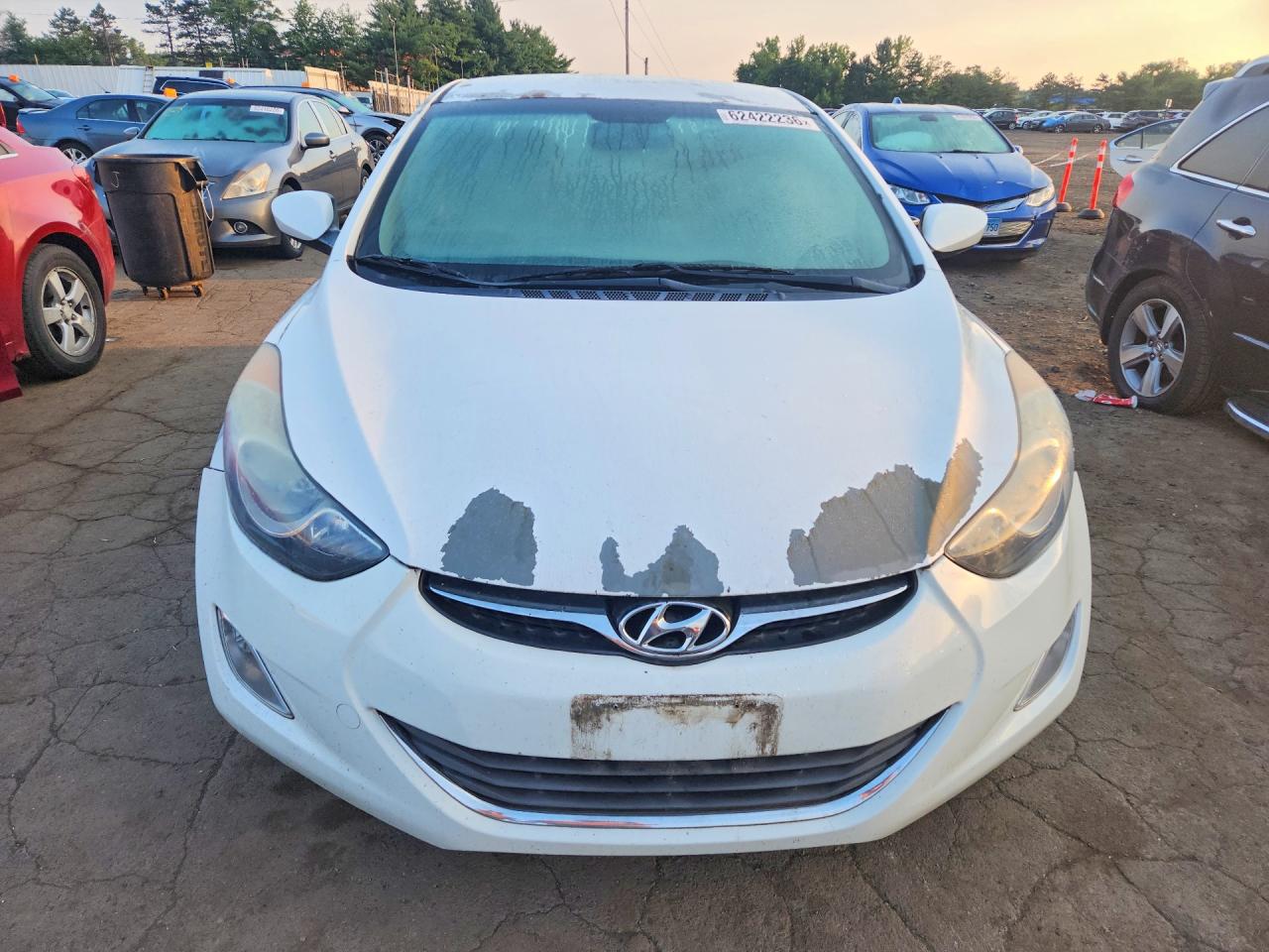 2013 Hyundai Elantra Gls White vin: 5NPDH4AE8DH343241
