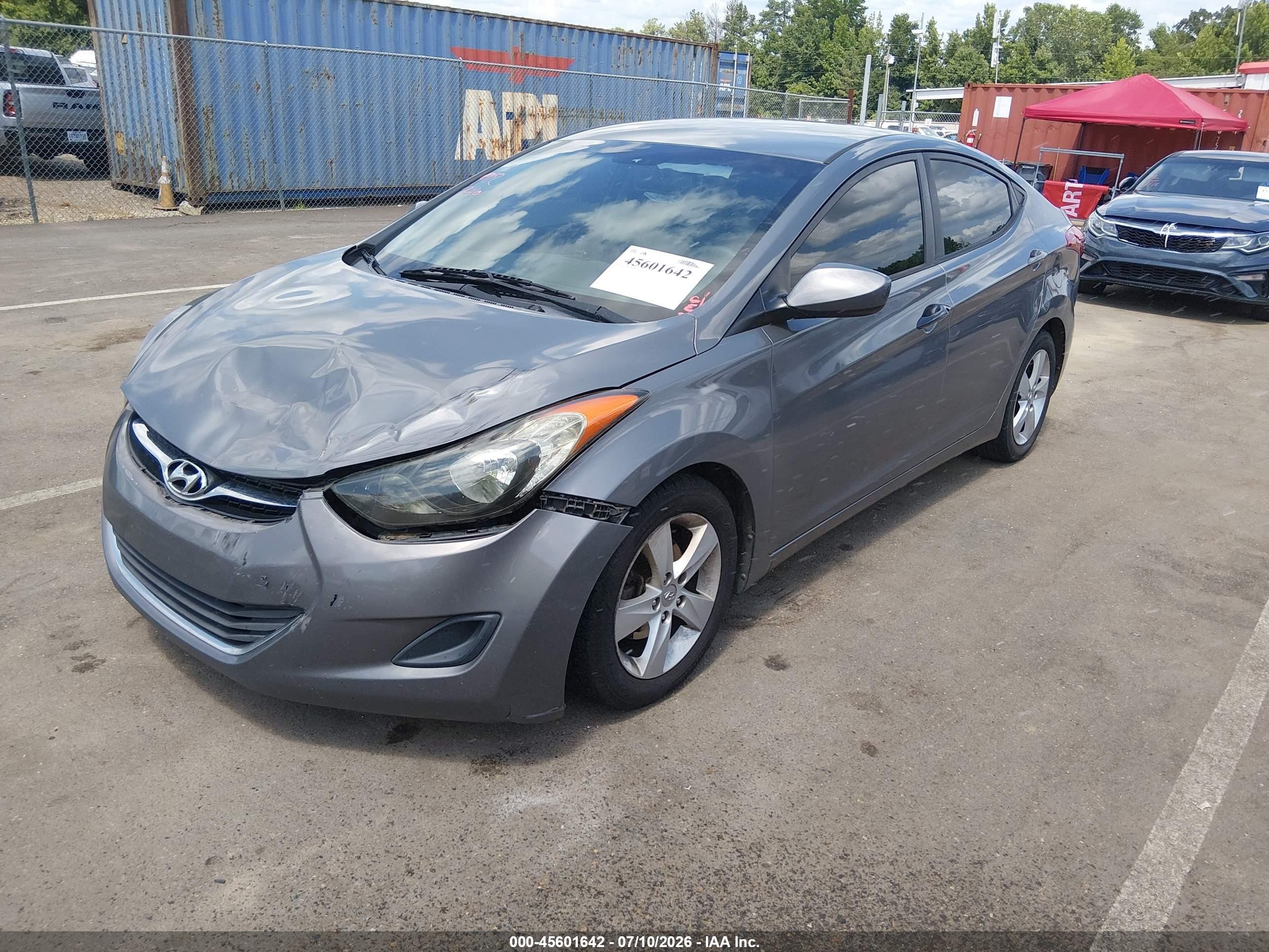 2013 Hyundai Elantra Gls Gray vin: 5NPDH4AE8DH344227