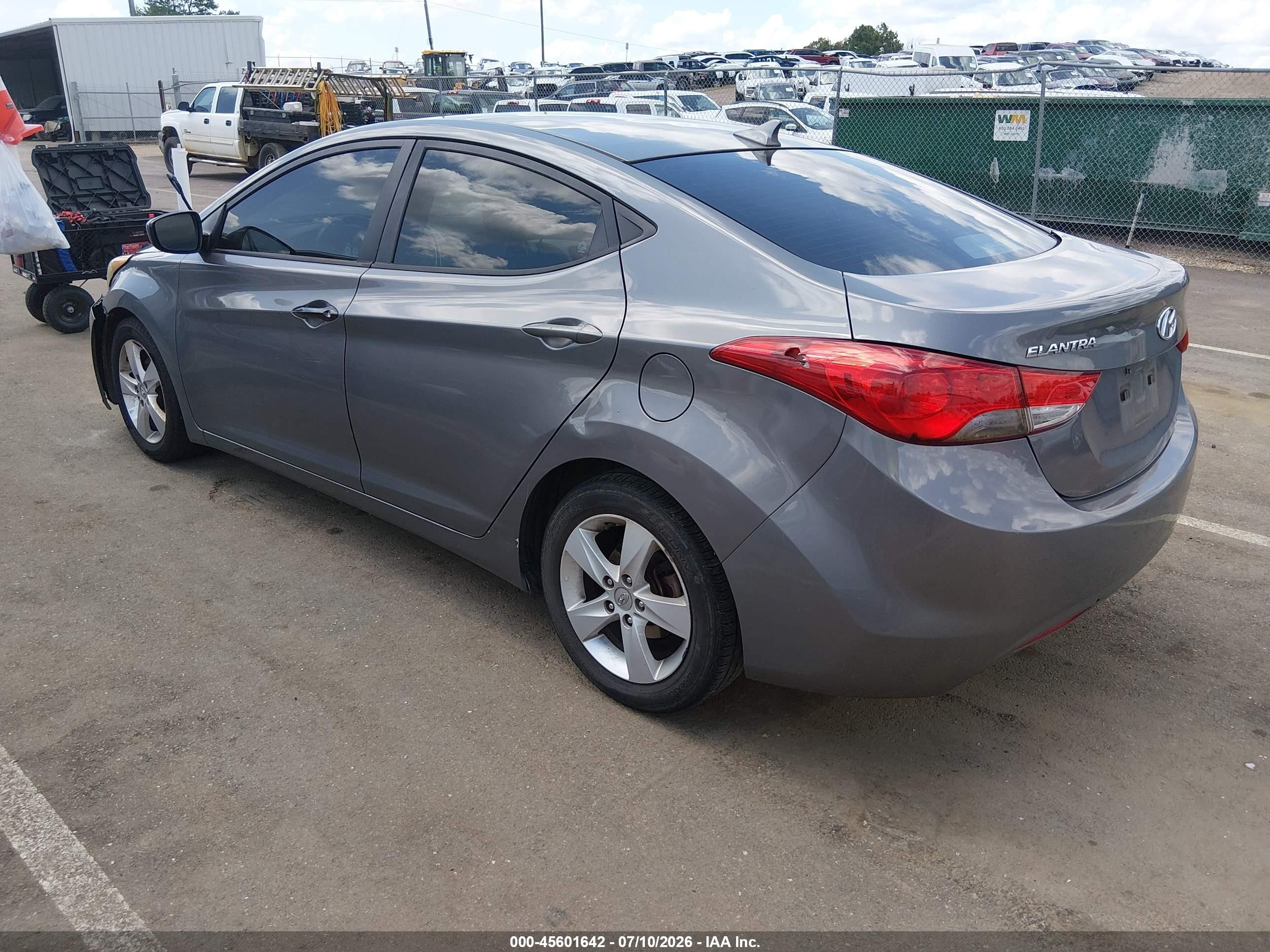 2013 Hyundai Elantra Gls Gray vin: 5NPDH4AE8DH344227
