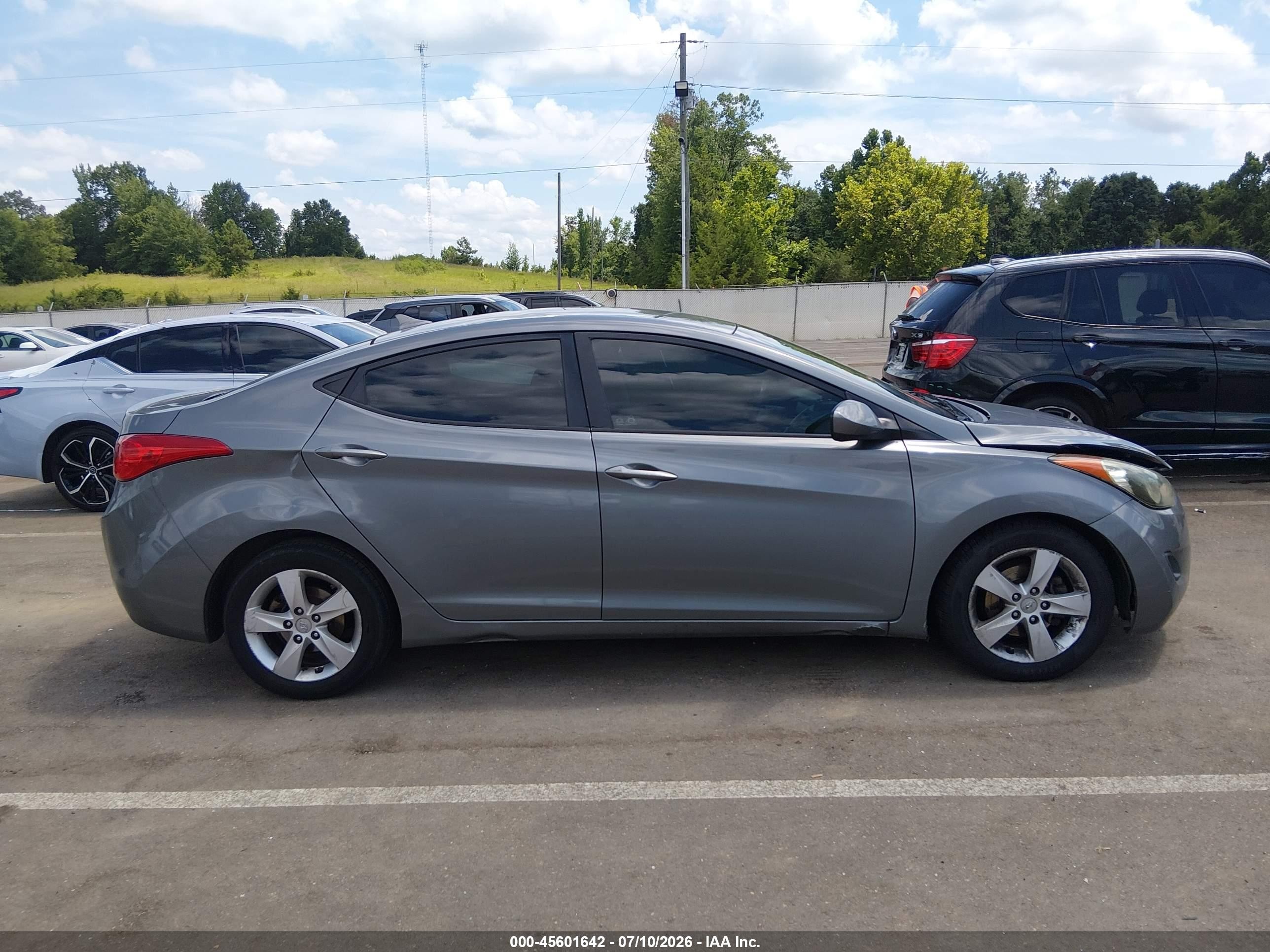 2013 Hyundai Elantra Gls Gray vin: 5NPDH4AE8DH344227