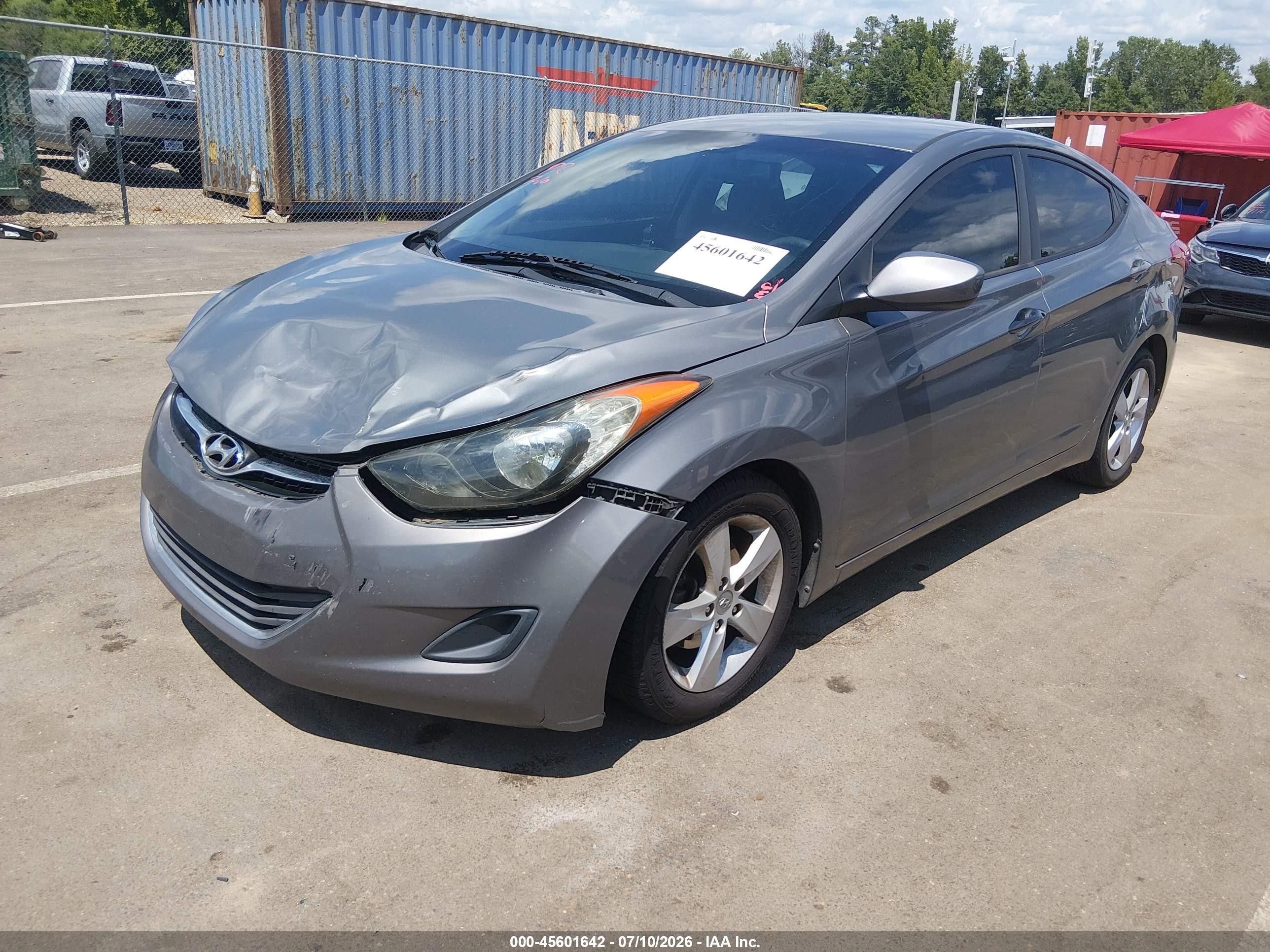 2013 Hyundai Elantra Gls Gray vin: 5NPDH4AE8DH344227