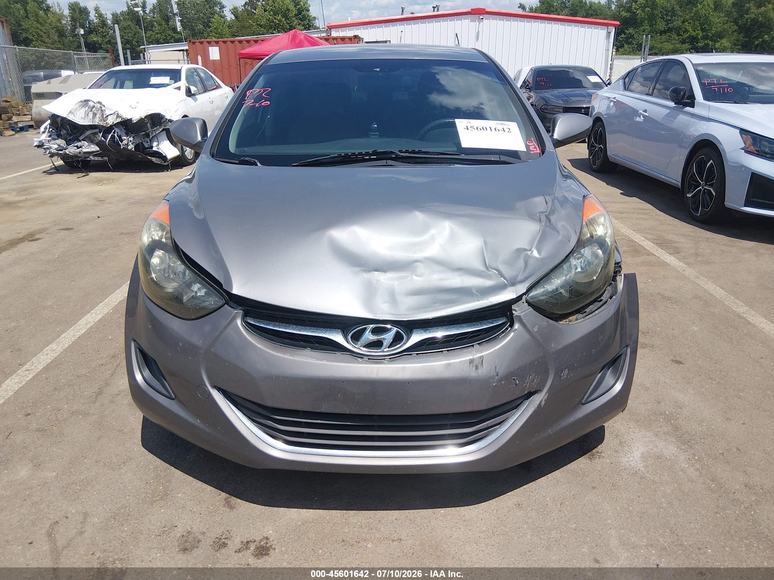 2013 Hyundai Elantra Gls Gray vin: 5NPDH4AE8DH344227