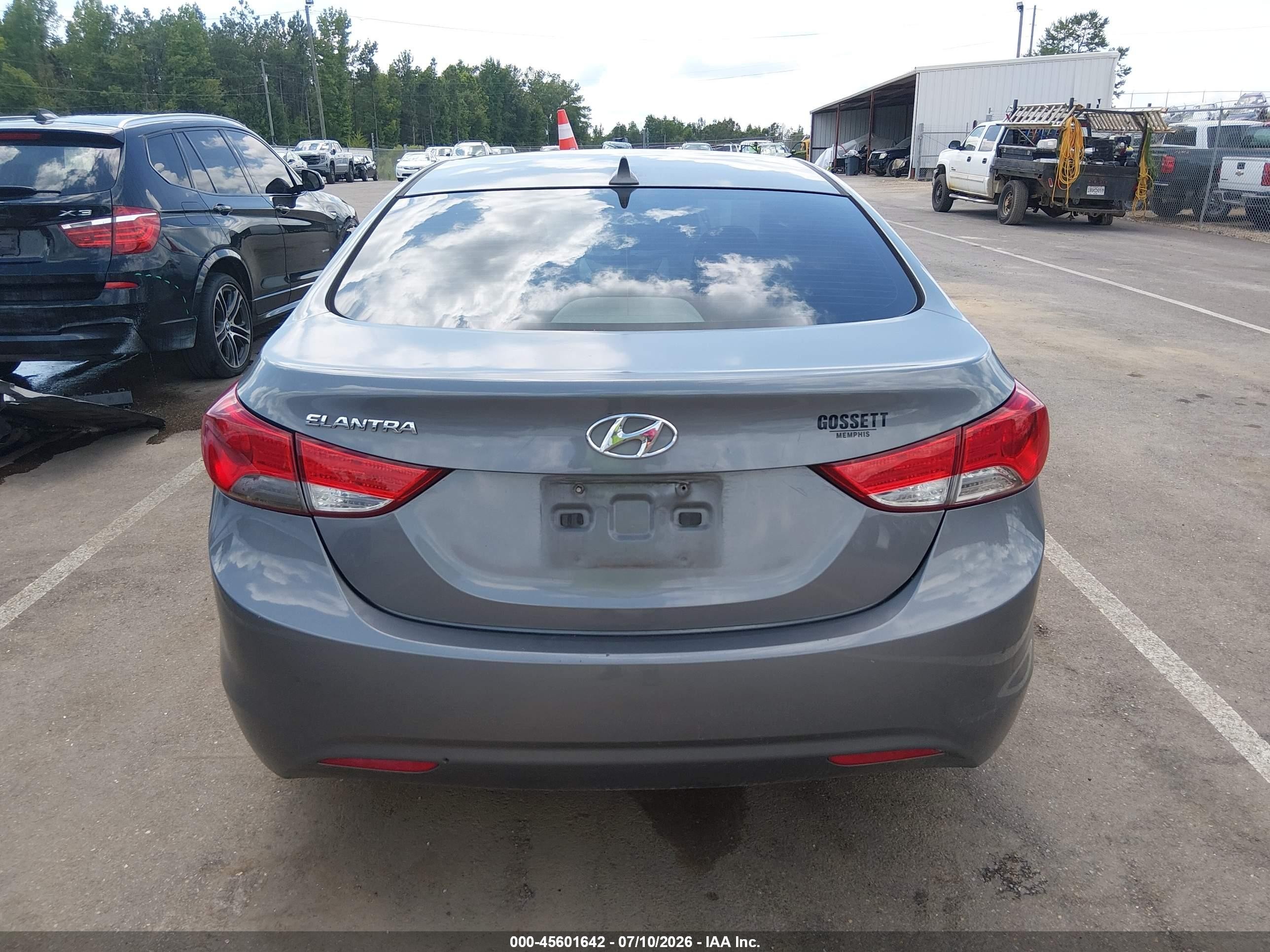 2013 Hyundai Elantra Gls Gray vin: 5NPDH4AE8DH344227