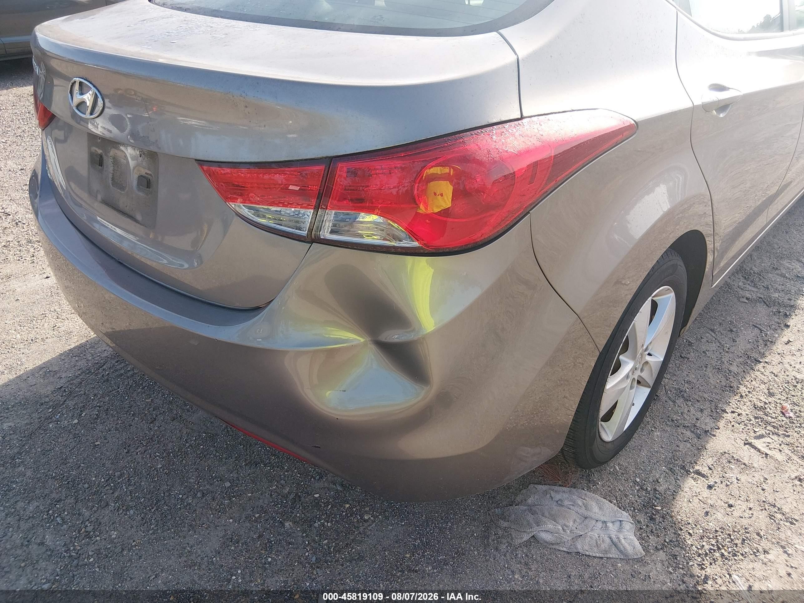 2013 Hyundai Elantra Gls Beige vin: 5NPDH4AE8DH344633
