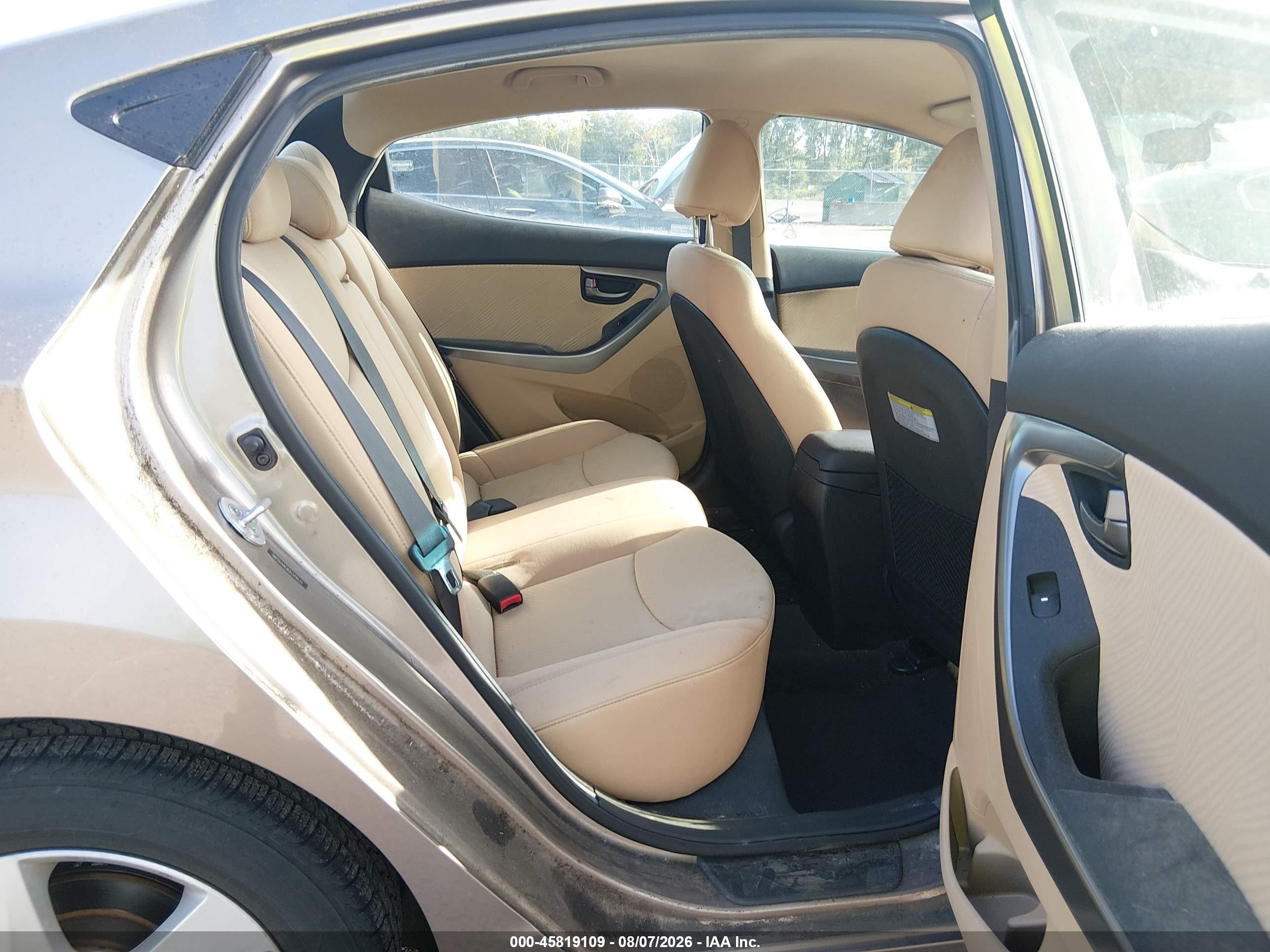 2013 Hyundai Elantra Gls Beige vin: 5NPDH4AE8DH344633