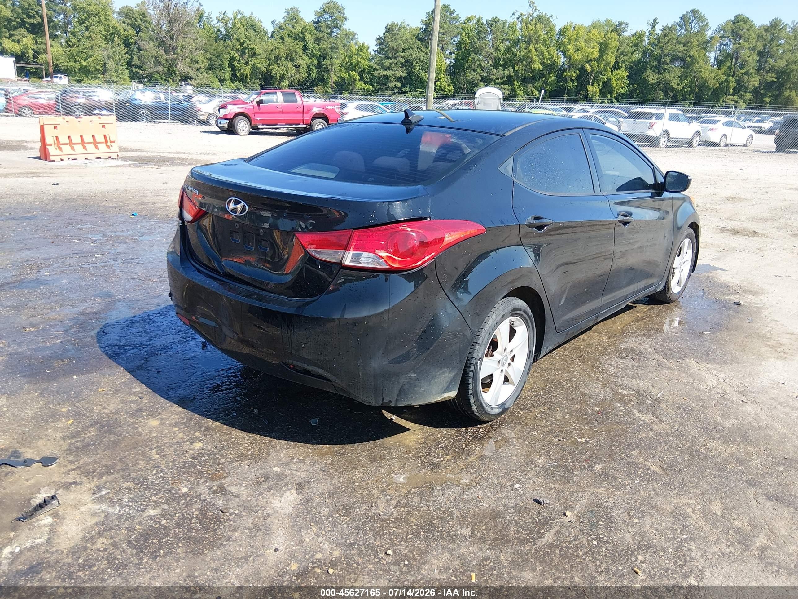 2013 Hyundai Elantra Gls Black vin: 5NPDH4AE8DH349069