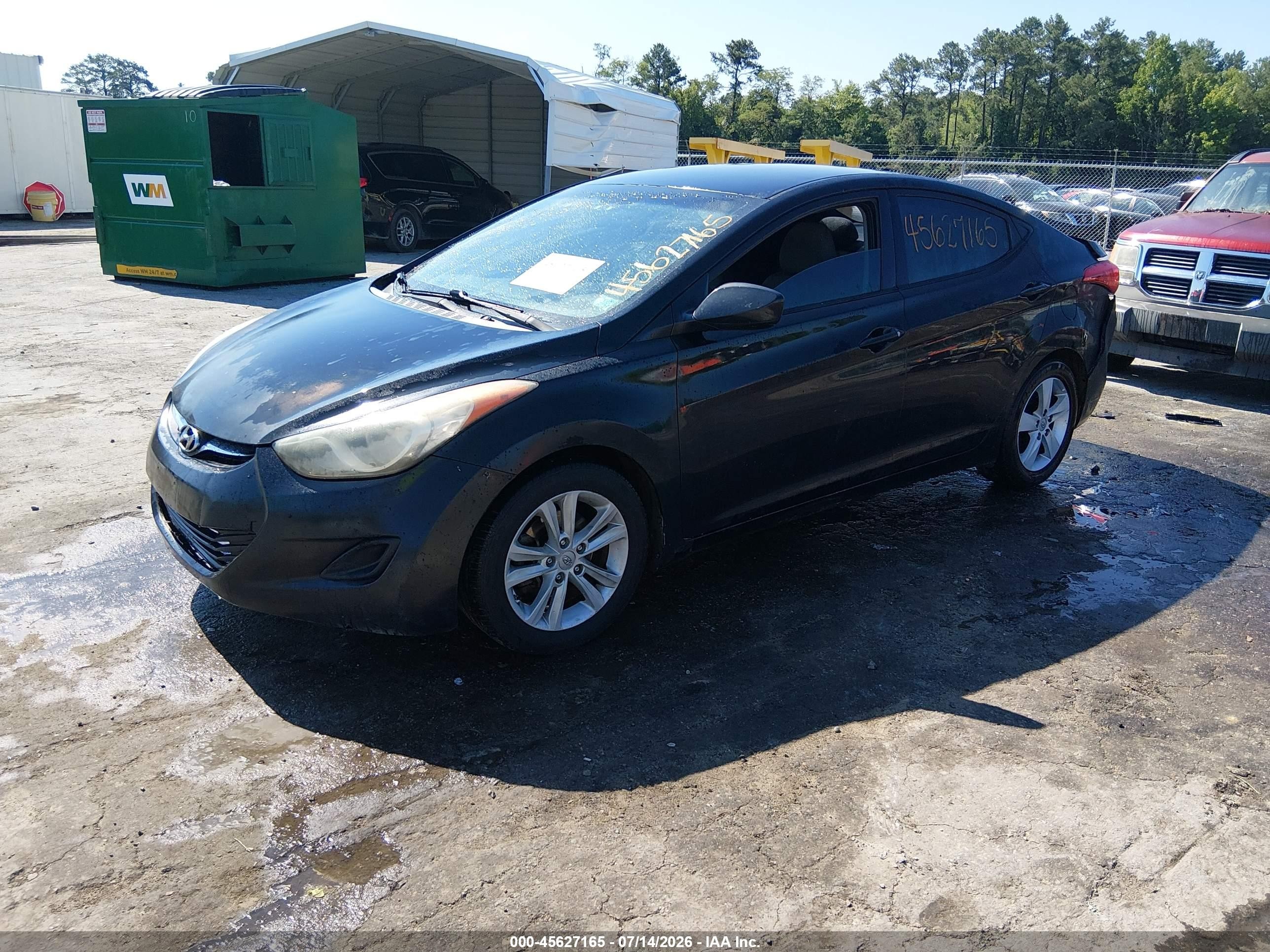 2013 Hyundai Elantra Gls Black vin: 5NPDH4AE8DH349069