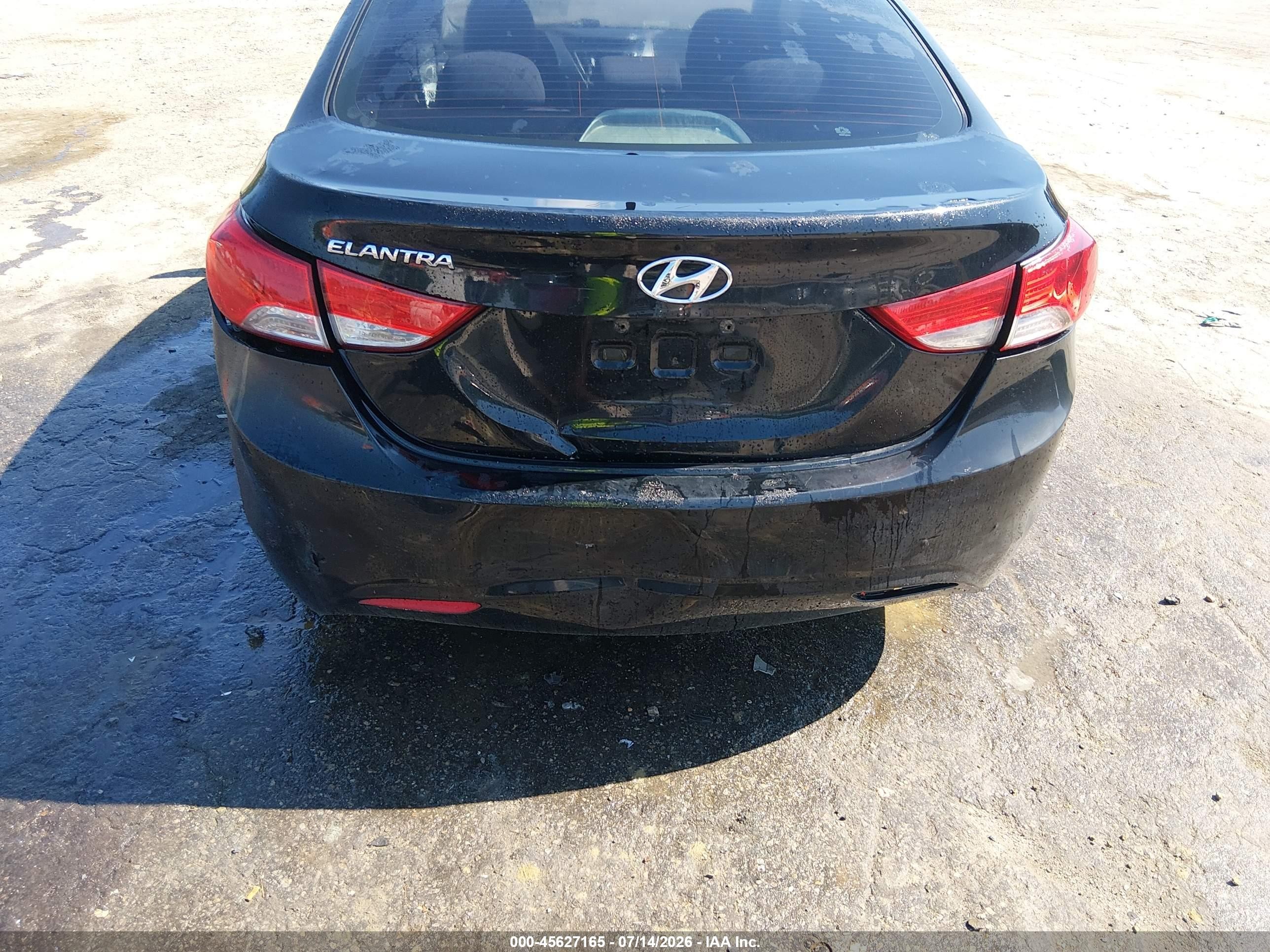 2013 Hyundai Elantra Gls Black vin: 5NPDH4AE8DH349069