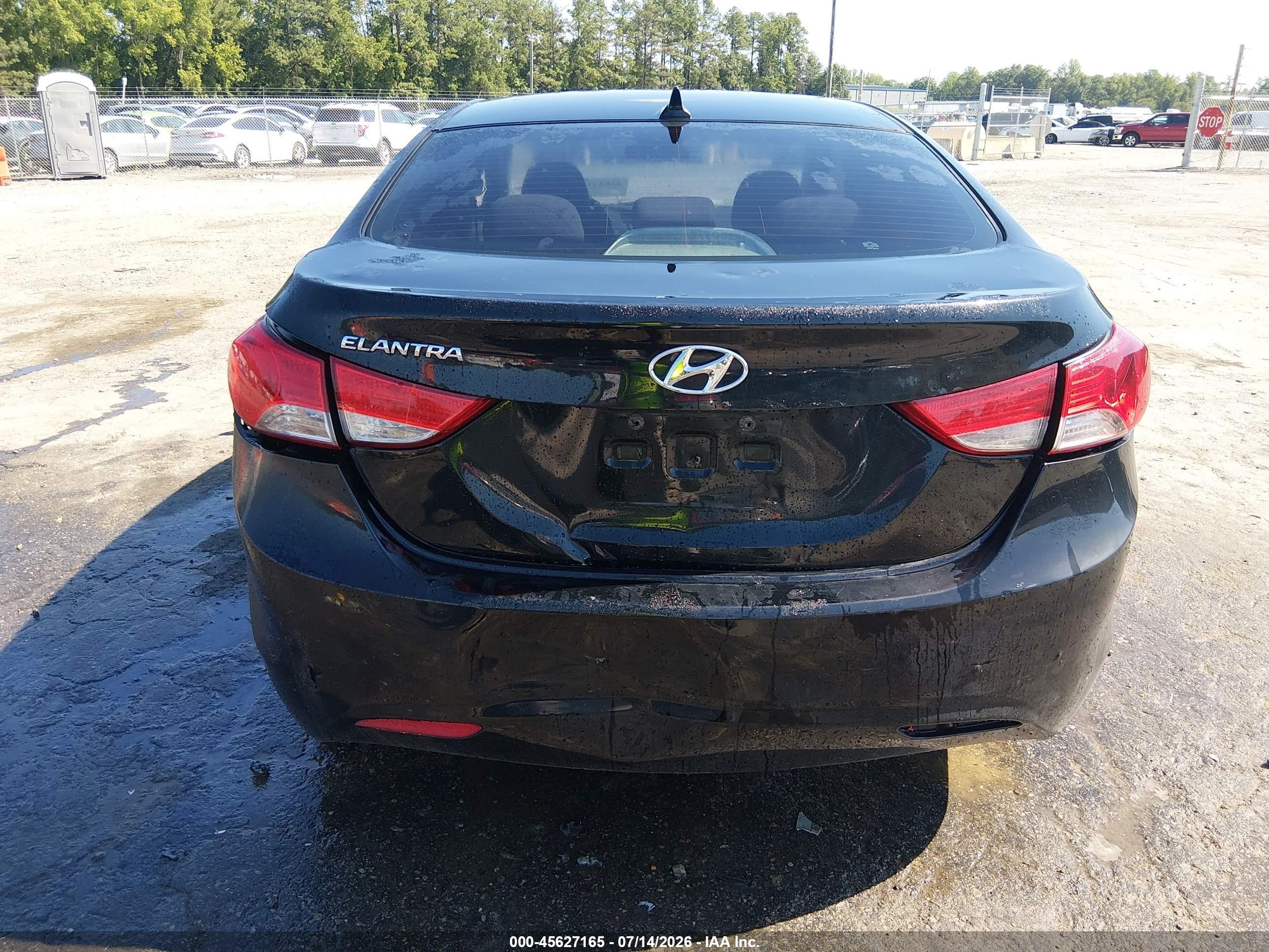2013 Hyundai Elantra Gls Black vin: 5NPDH4AE8DH349069