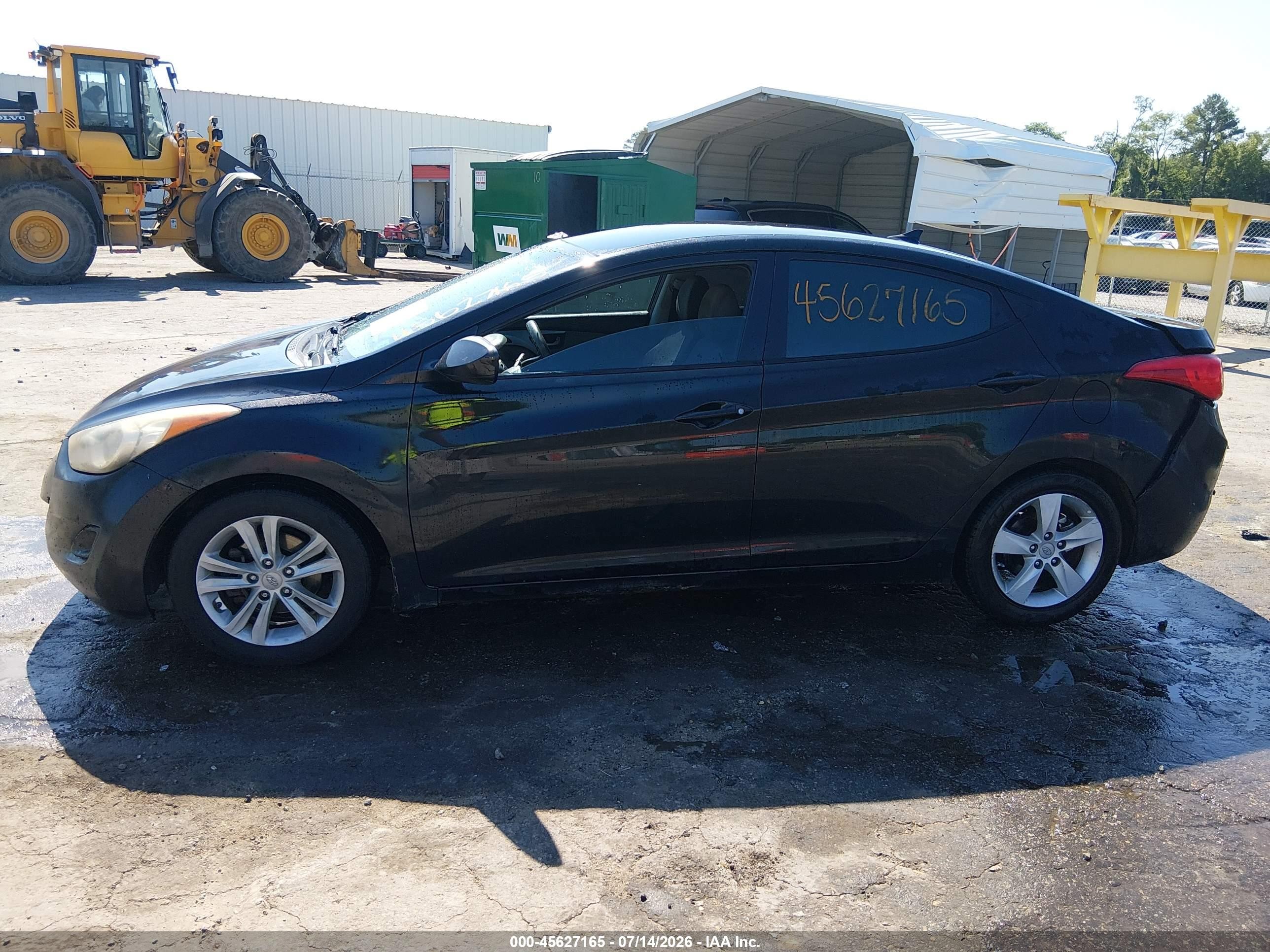 2013 Hyundai Elantra Gls Black vin: 5NPDH4AE8DH349069