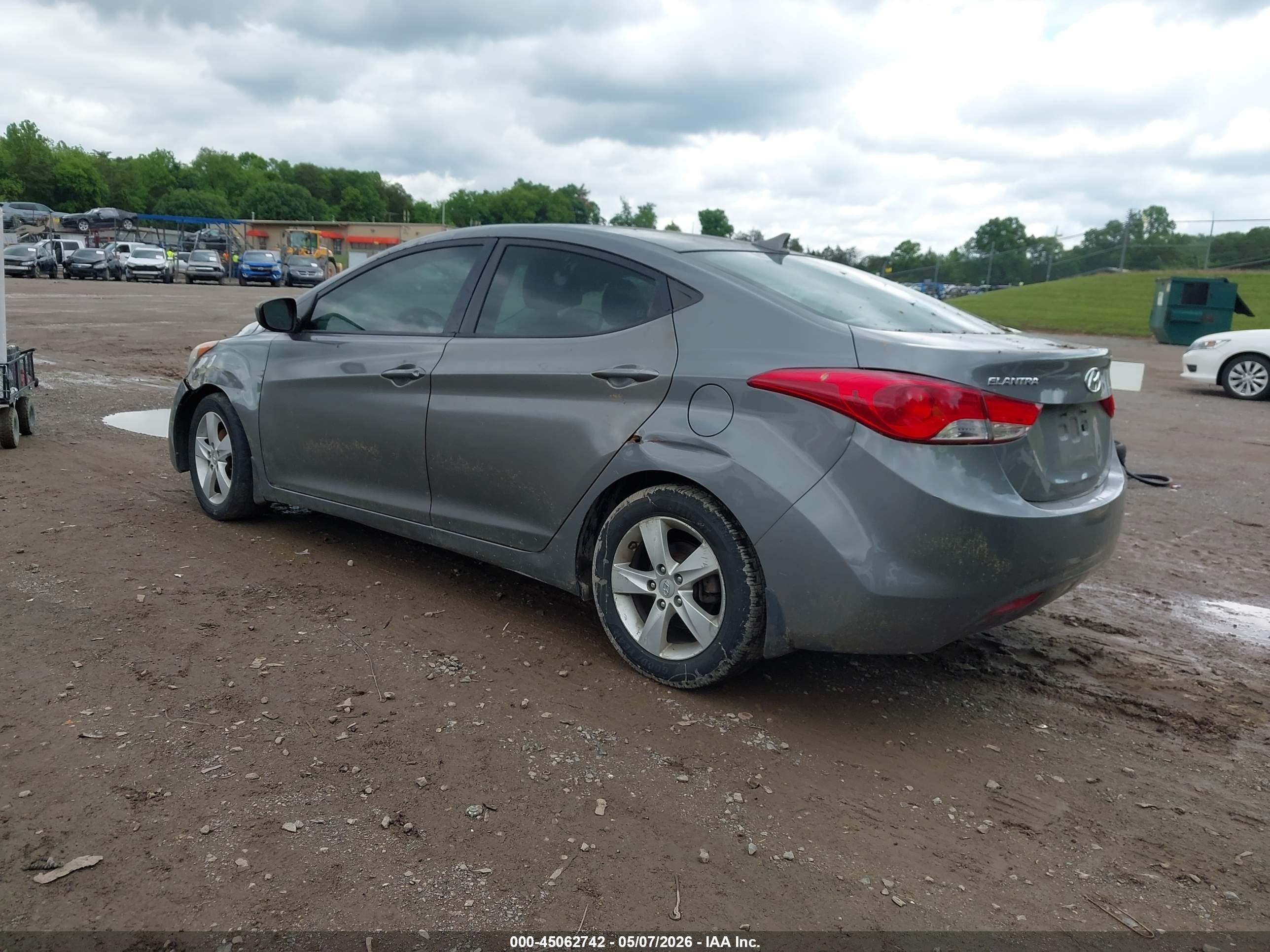 2013 Hyundai Elantra Gls Gray vin: 5NPDH4AE8DH349623