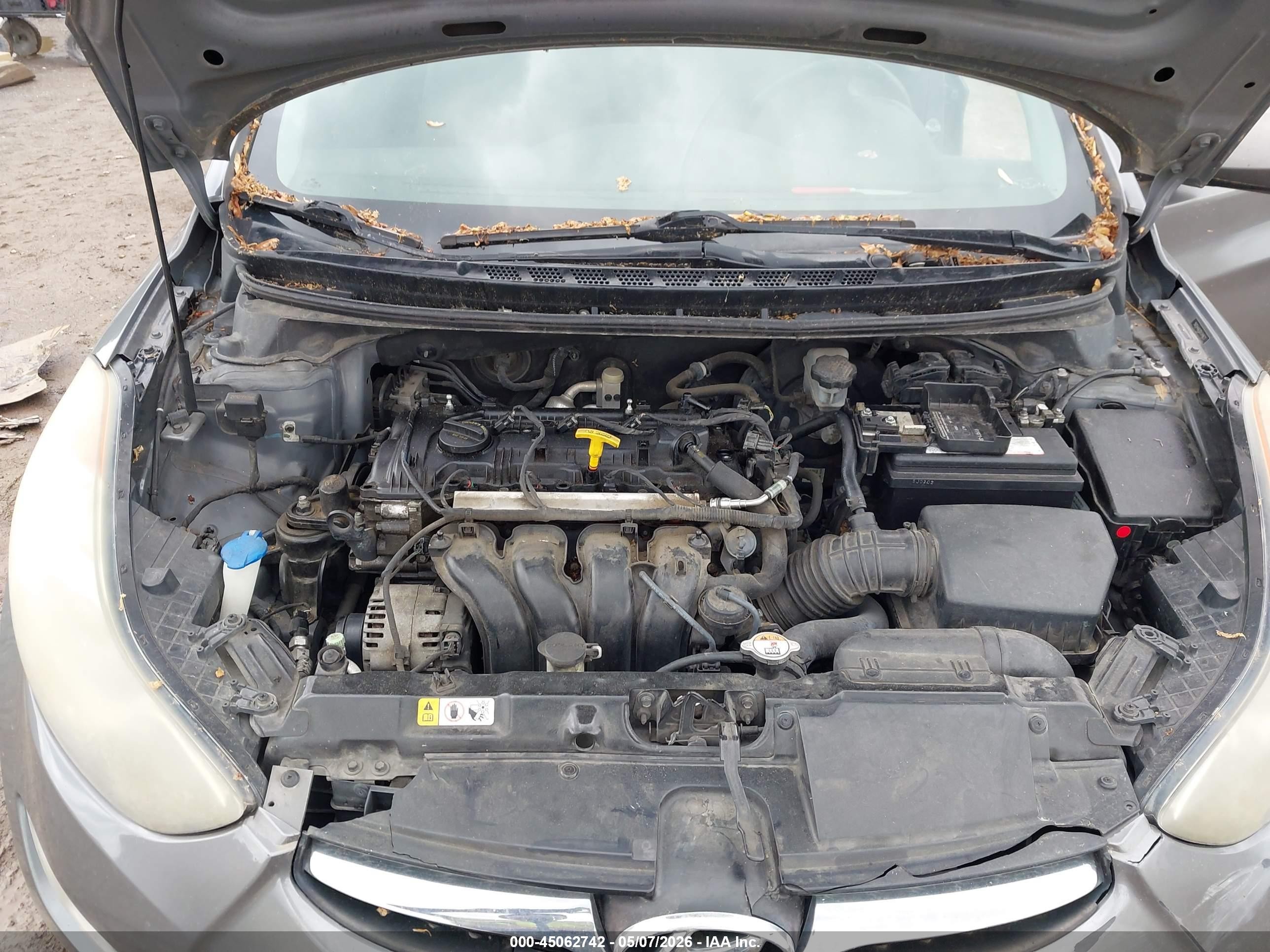2013 Hyundai Elantra Gls Gray vin: 5NPDH4AE8DH349623