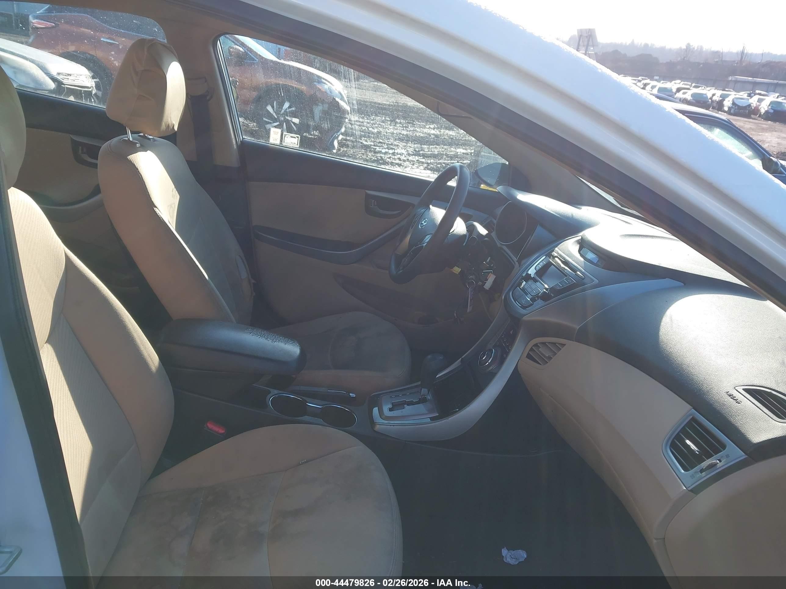 2013 Hyundai Elantra Gls White vin: 5NPDH4AE8DH349864