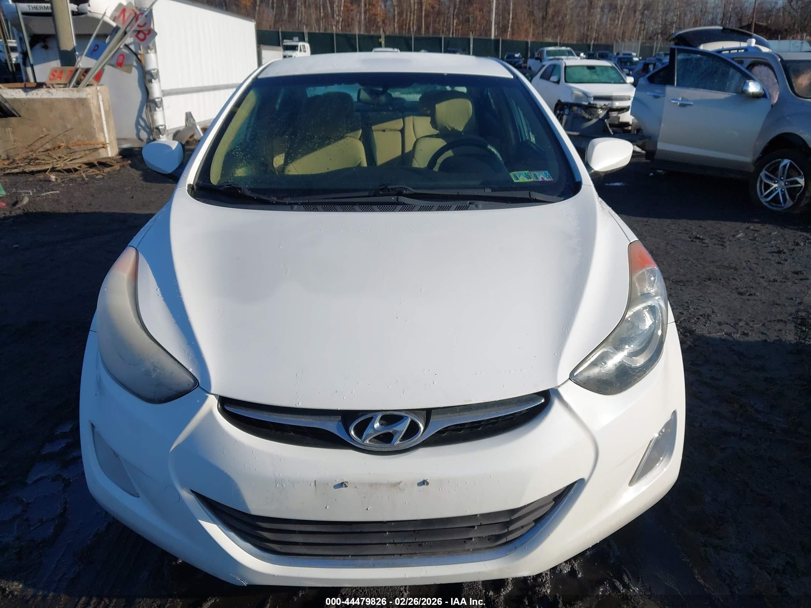 2013 Hyundai Elantra Gls White vin: 5NPDH4AE8DH349864