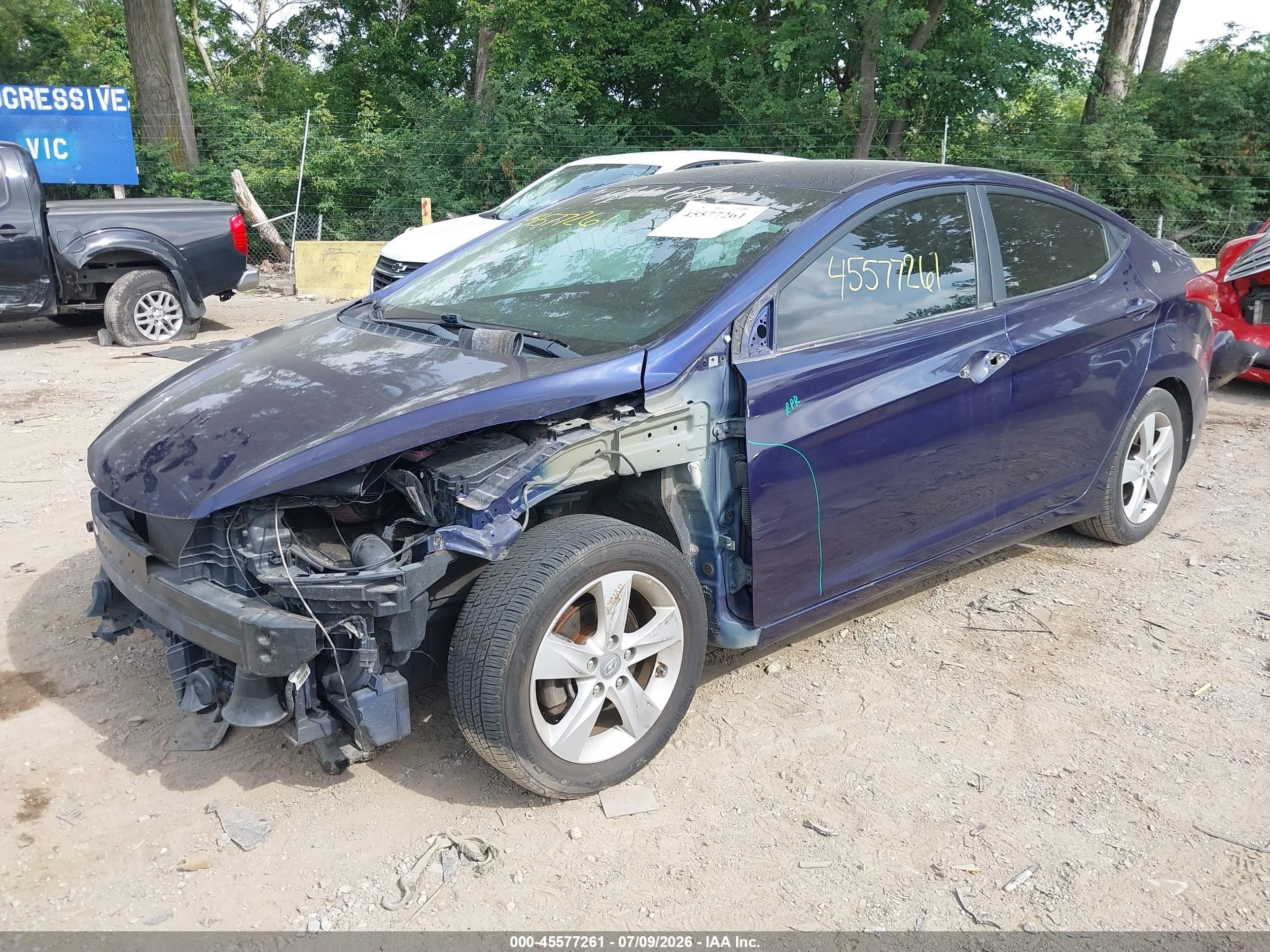 2013 Hyundai Elantra Gls Blue vin: 5NPDH4AE8DH356684