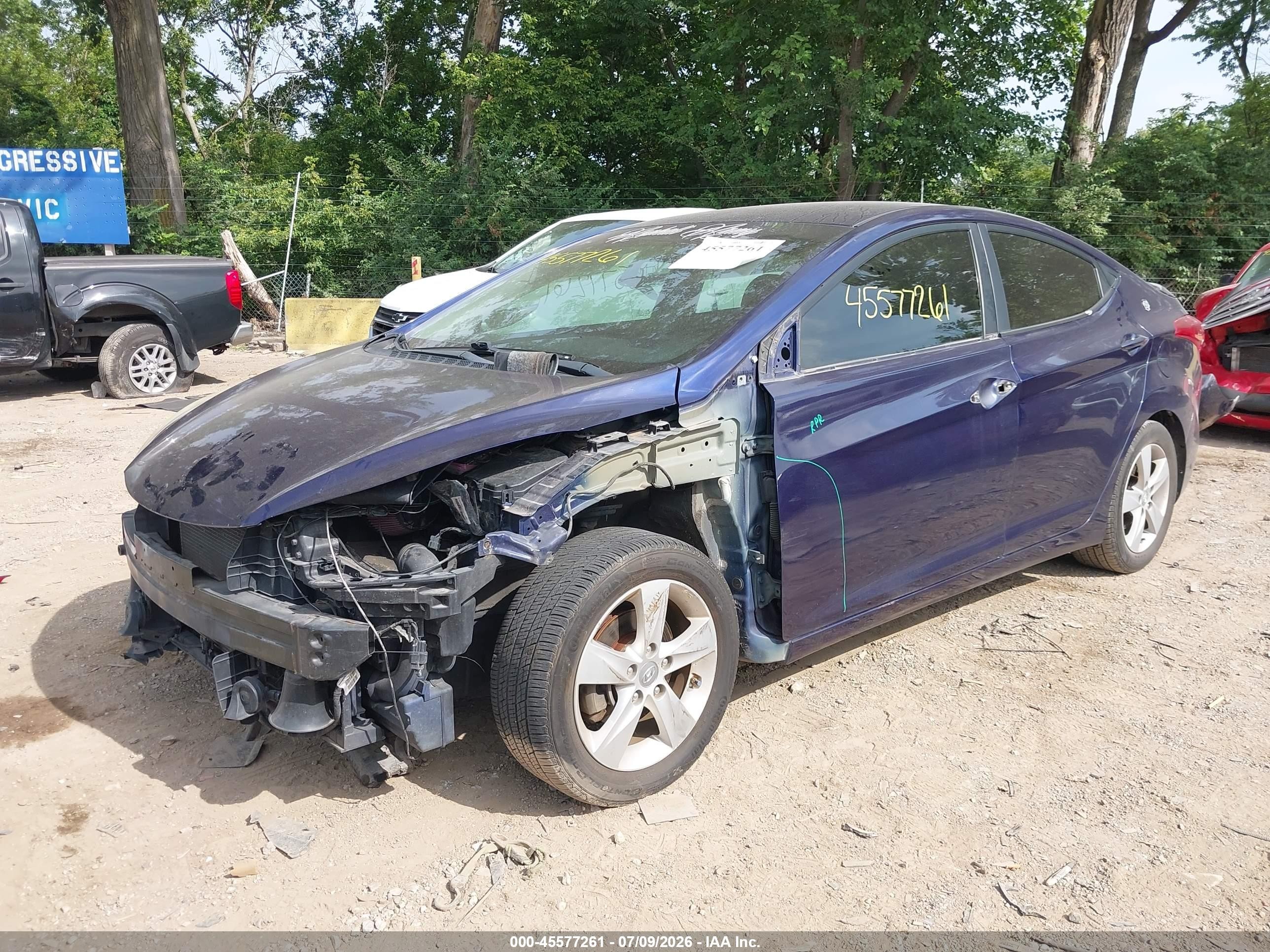 2013 Hyundai Elantra Gls Blue vin: 5NPDH4AE8DH356684