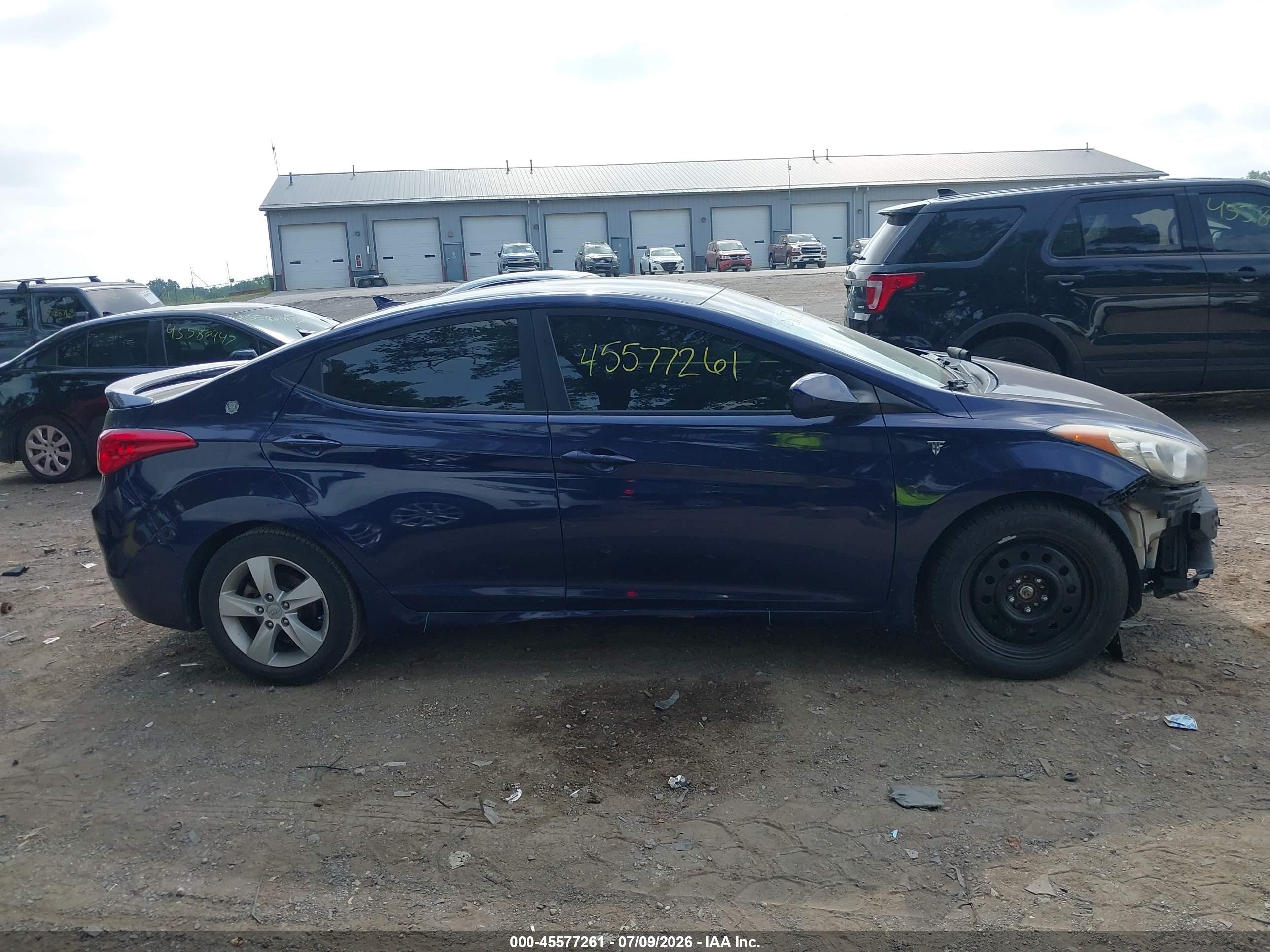 2013 Hyundai Elantra Gls Blue vin: 5NPDH4AE8DH356684