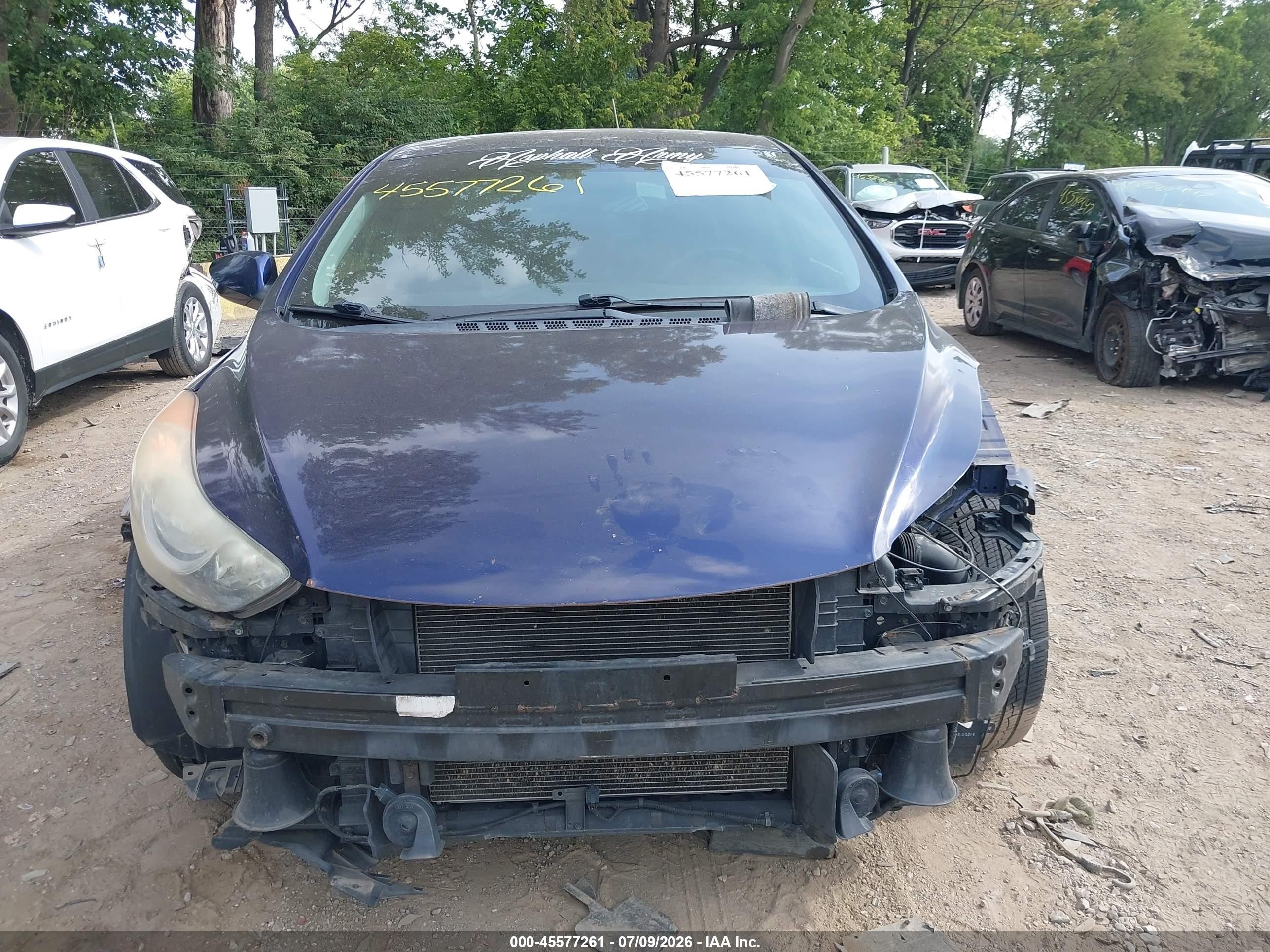 2013 Hyundai Elantra Gls Blue vin: 5NPDH4AE8DH356684