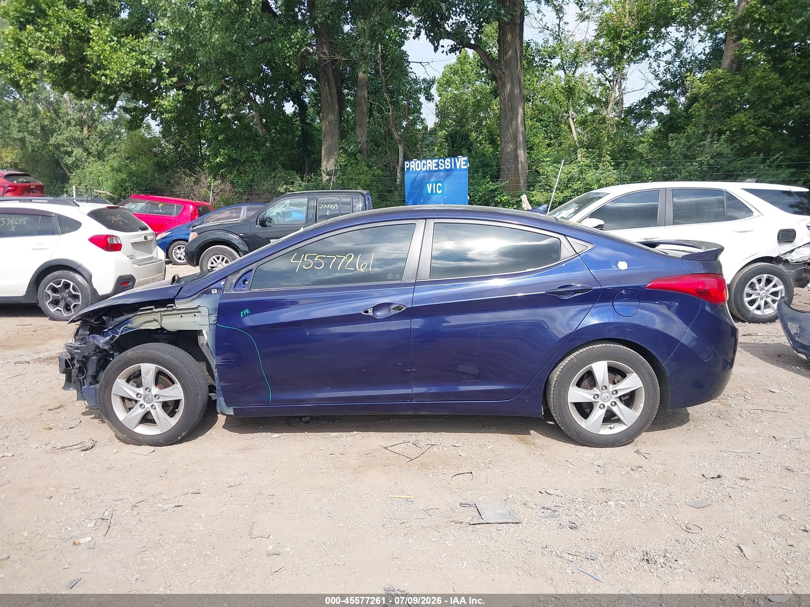 2013 Hyundai Elantra Gls Blue vin: 5NPDH4AE8DH356684