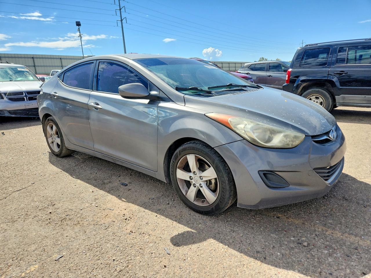 2013 Hyundai Elantra Gls Gray vin: 5NPDH4AE8DH373484
