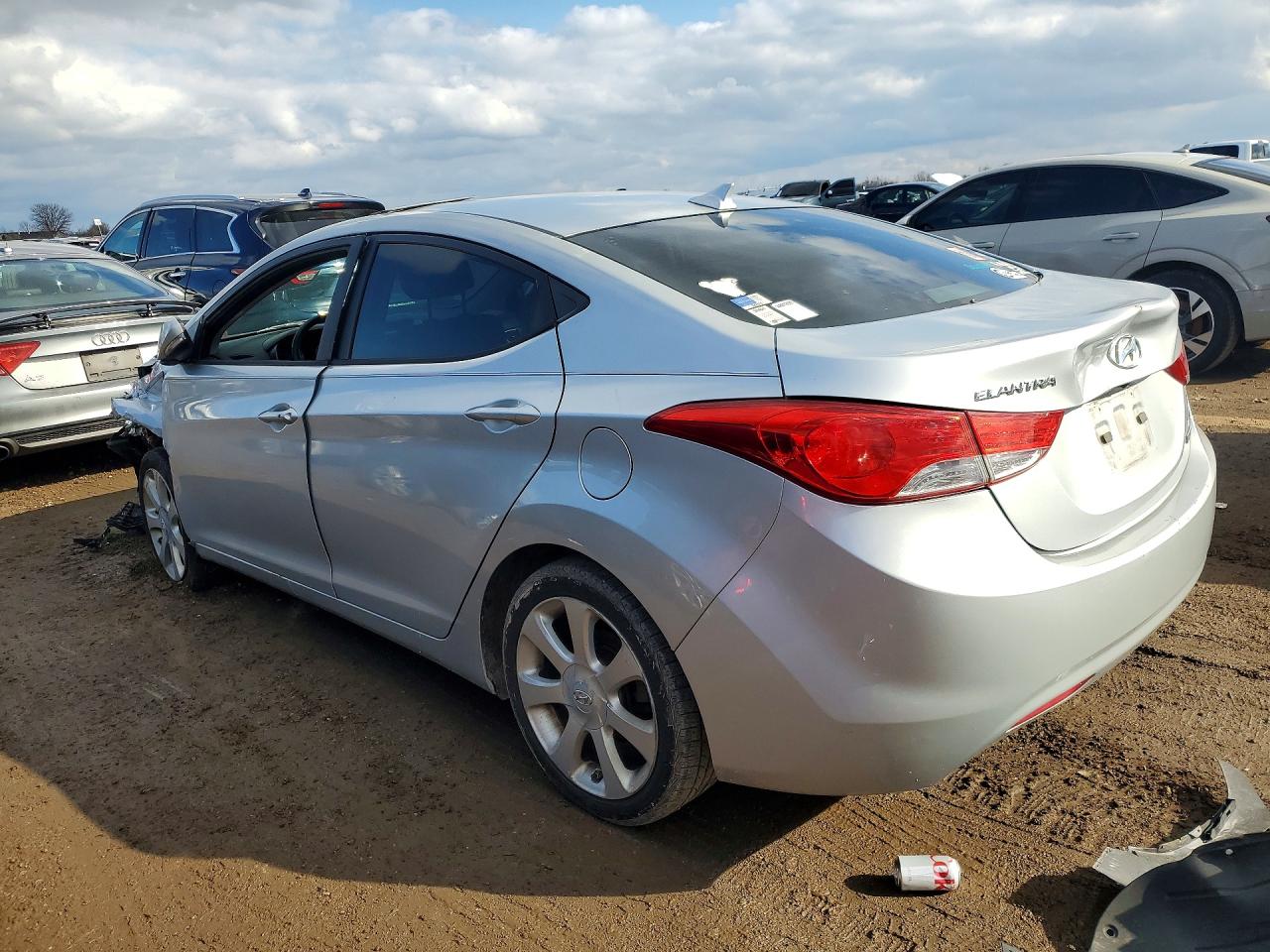2013 Hyundai Elantra Limited Silver vin: 5NPDH4AE8DH378720