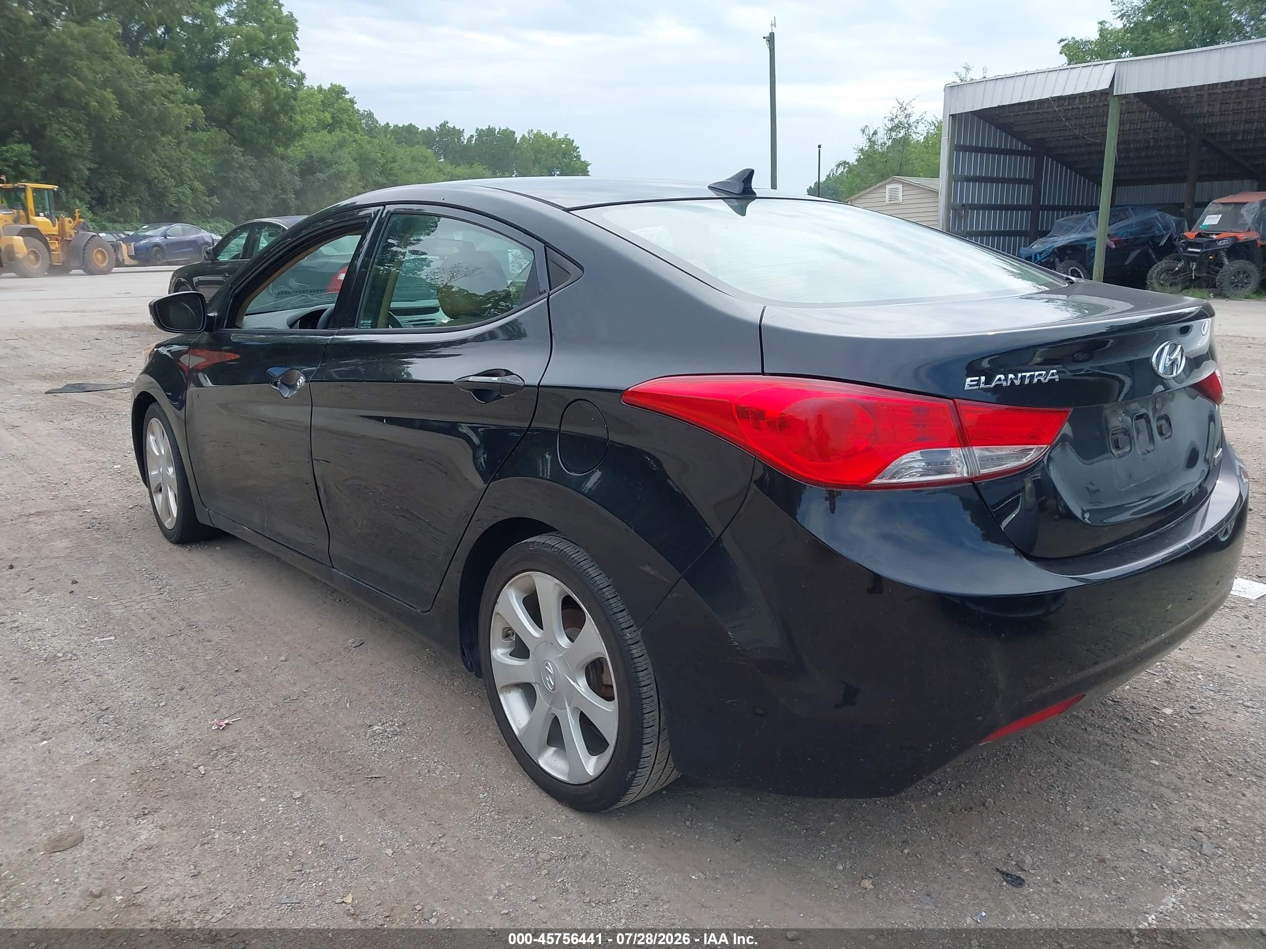 2013 Hyundai Elantra Limited Black vin: 5NPDH4AE8DH388969