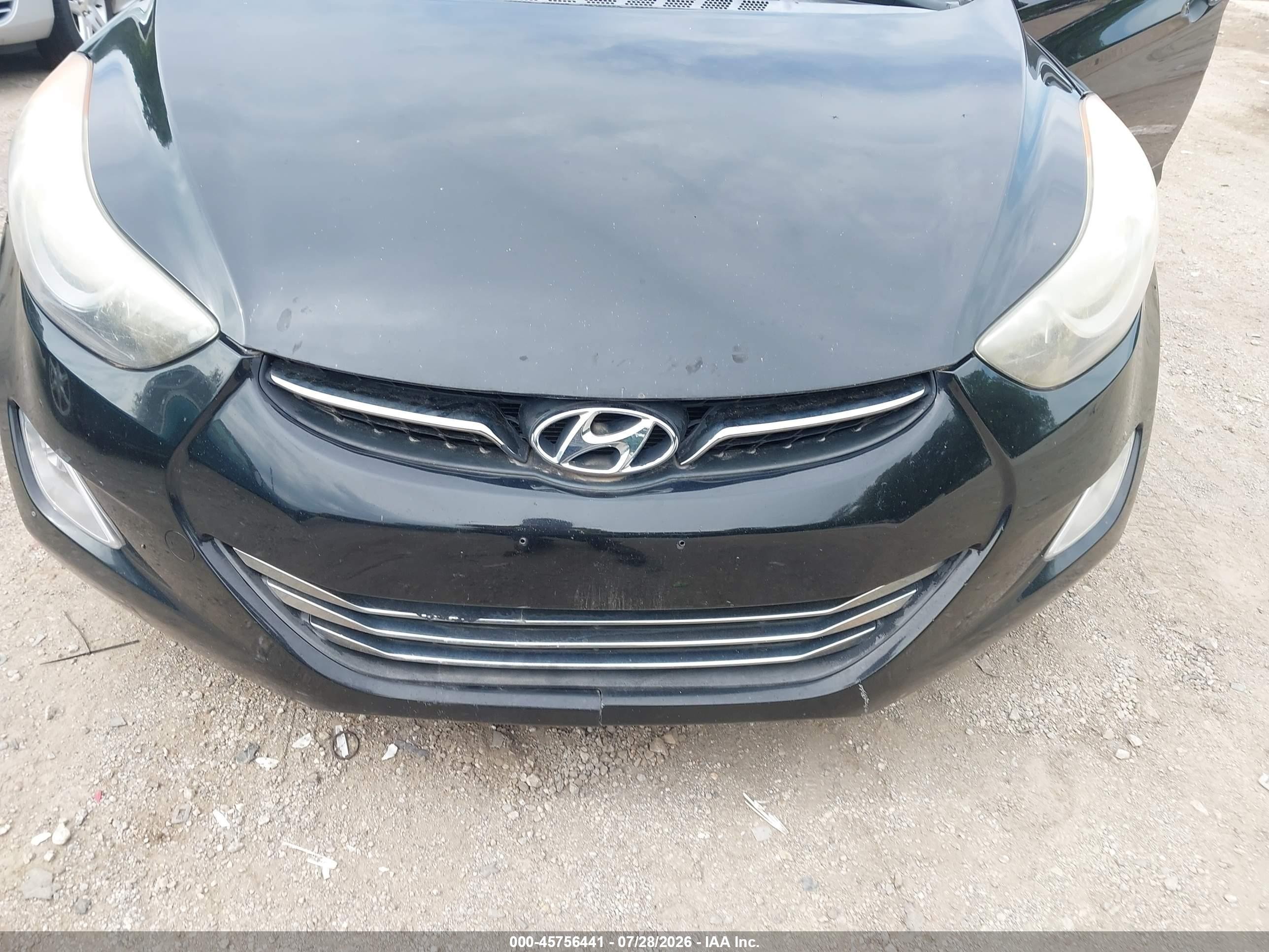 2013 Hyundai Elantra Limited Black vin: 5NPDH4AE8DH388969