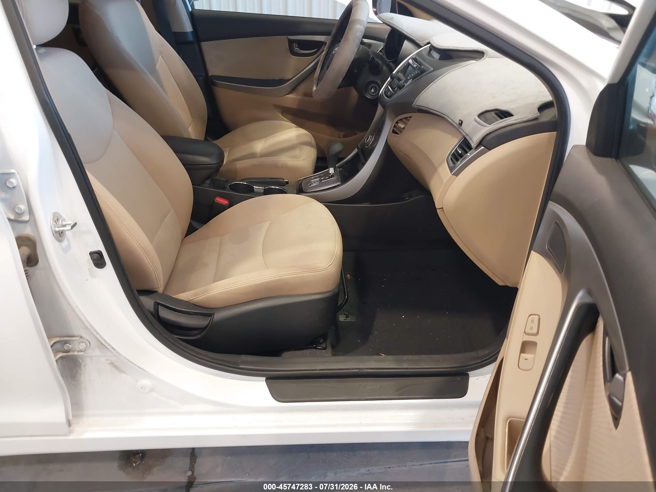 2013 Hyundai Elantra Gls White vin: 5NPDH4AE8DH390091