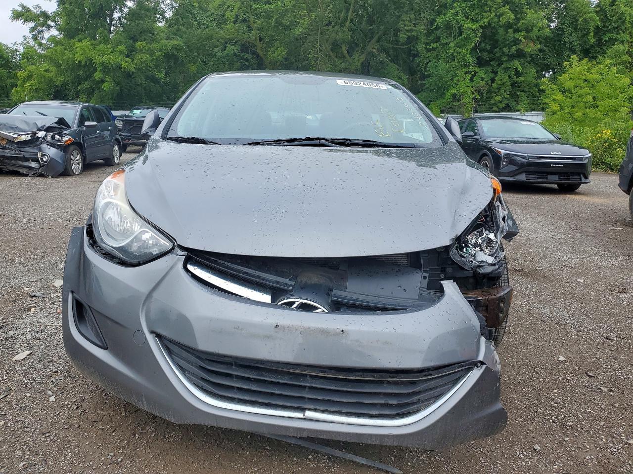 2013 Hyundai Elantra Gls Gray vin: 5NPDH4AE8DH390799