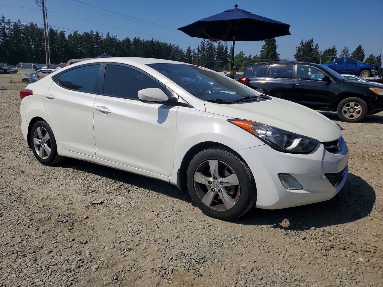 2013 Hyundai Elantra Gls White vin: 5NPDH4AE8DH391127