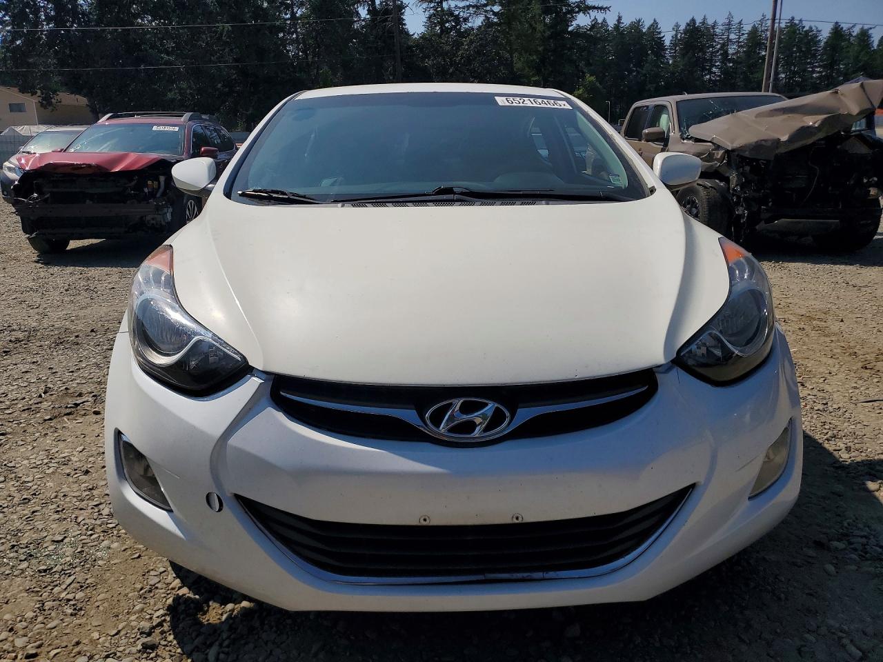 2013 Hyundai Elantra Gls White vin: 5NPDH4AE8DH391127