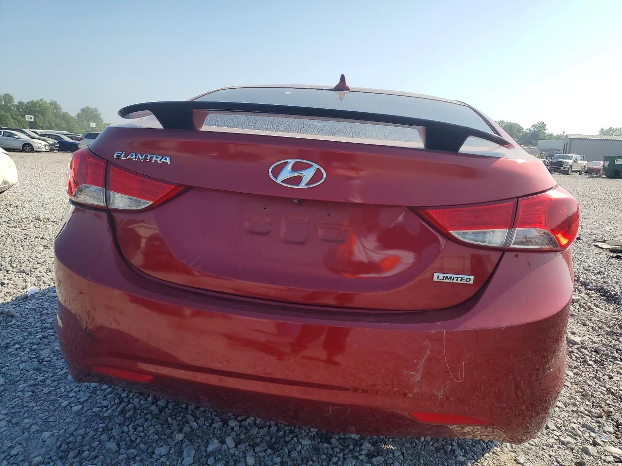 2013 Hyundai Elantra Limited Red vin: 5NPDH4AE8DH401378