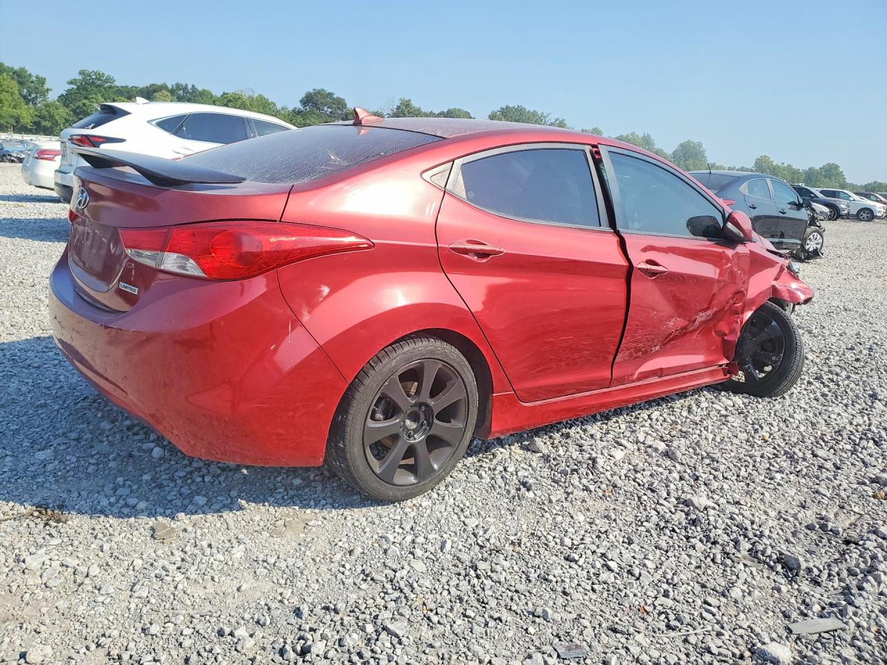 2013 Hyundai Elantra Limited Red vin: 5NPDH4AE8DH401378