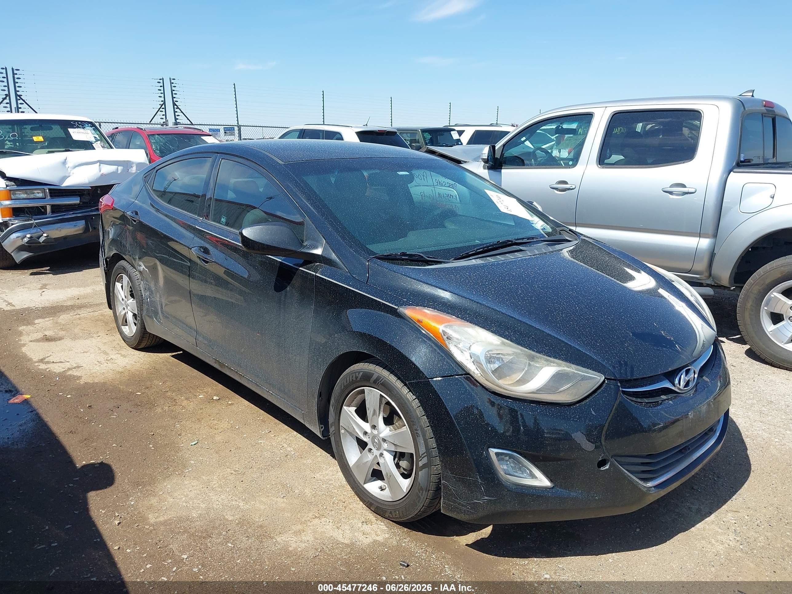 2013 Hyundai Elantra Gls Black vin: 5NPDH4AE8DH402157