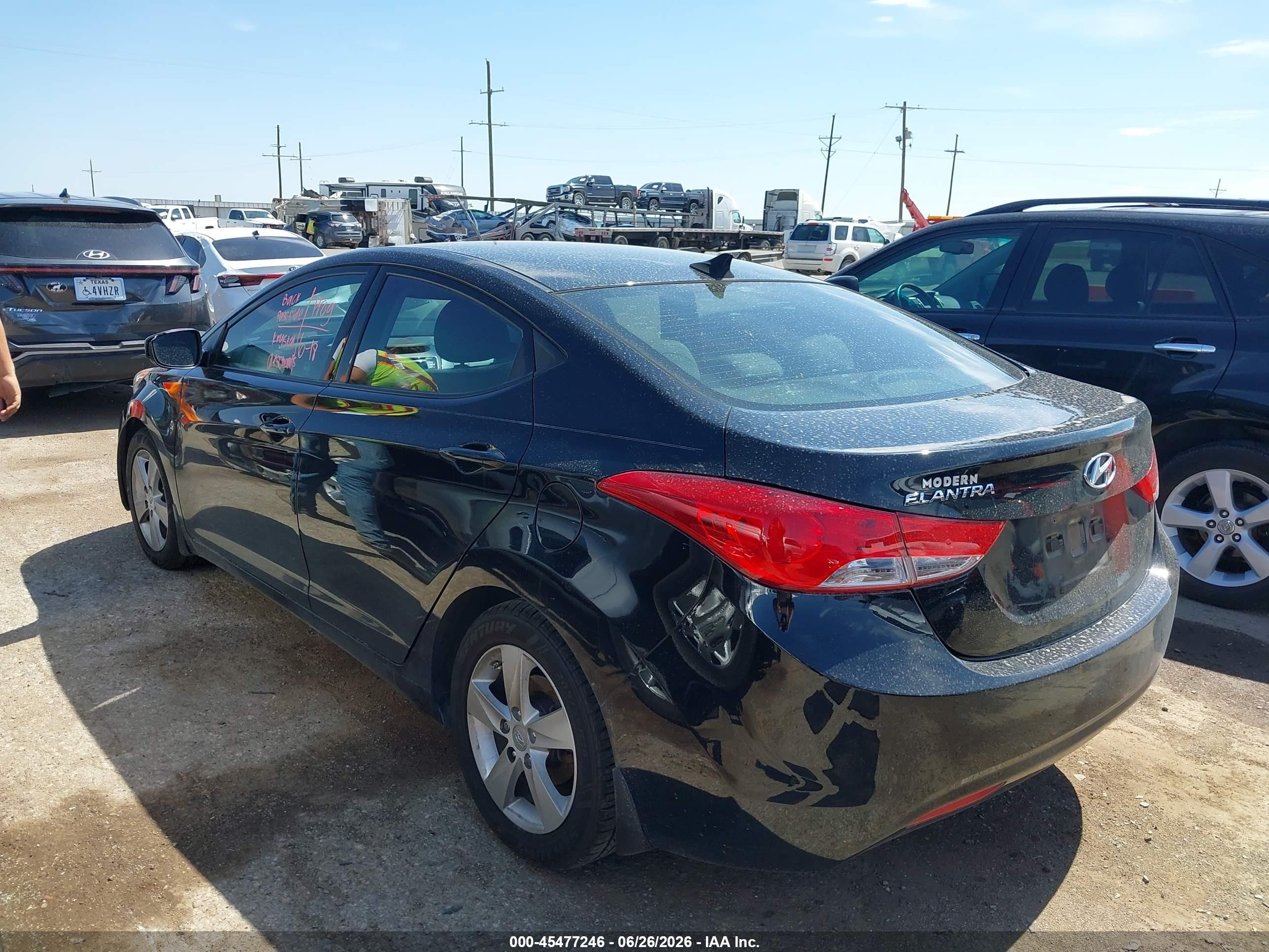 2013 Hyundai Elantra Gls Black vin: 5NPDH4AE8DH402157