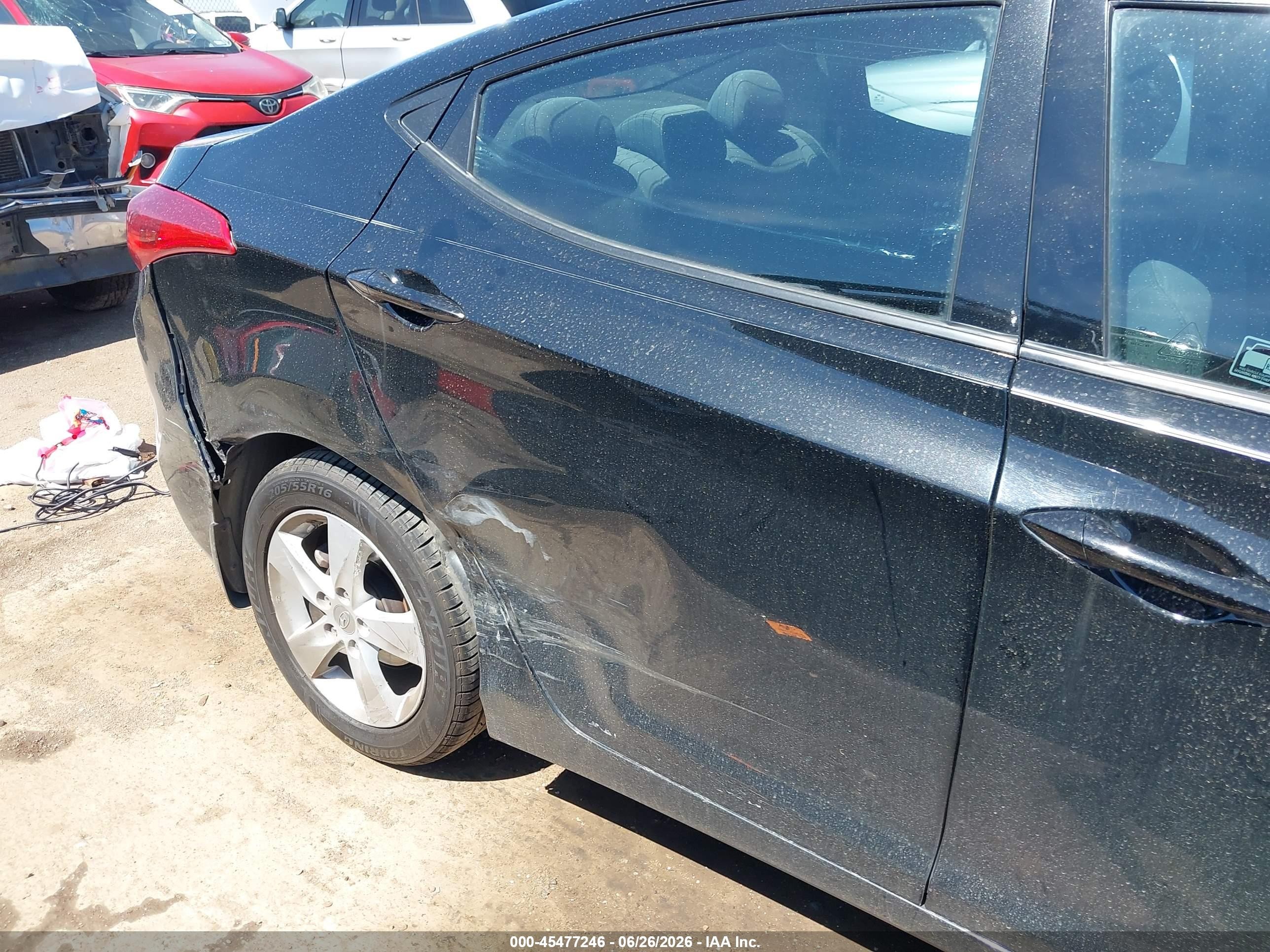 2013 Hyundai Elantra Gls Black vin: 5NPDH4AE8DH402157
