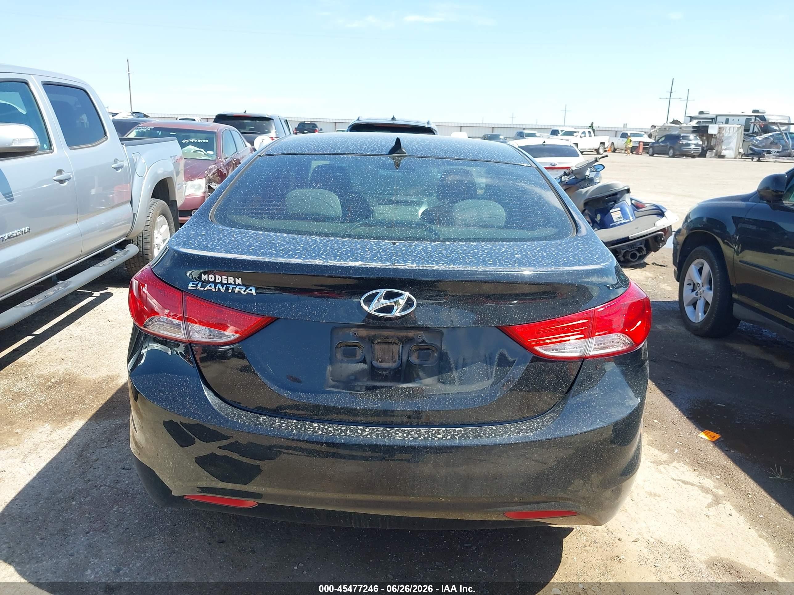 2013 Hyundai Elantra Gls Black vin: 5NPDH4AE8DH402157