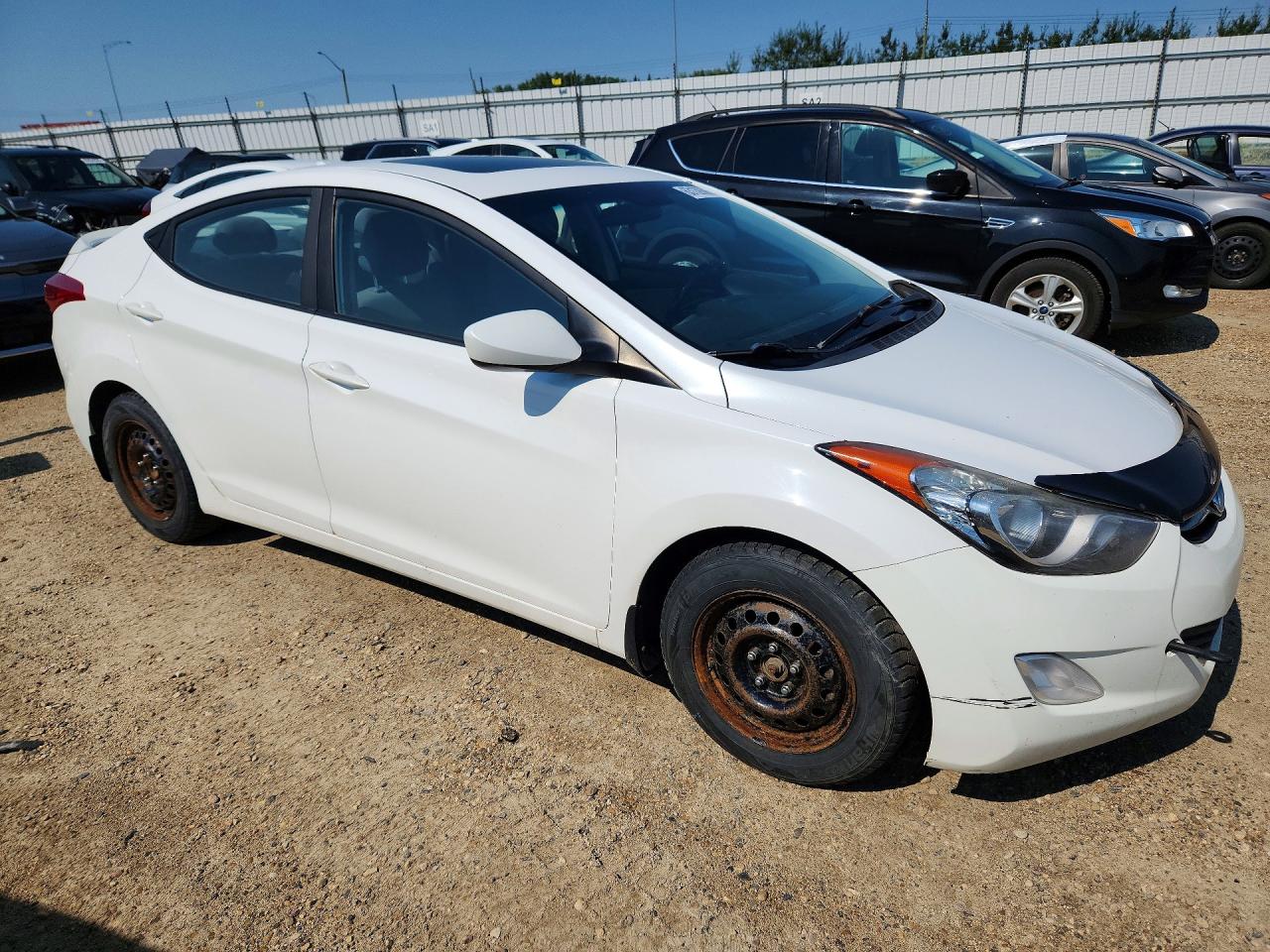 2013 Hyundai Elantra Gls White vin: 5NPDH4AE8DH411246