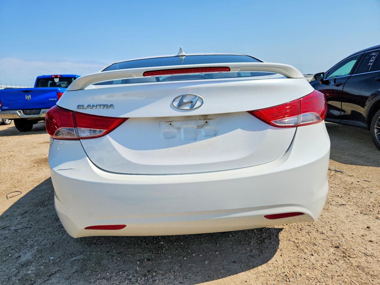 2013 Hyundai Elantra Gls White vin: 5NPDH4AE8DH411246
