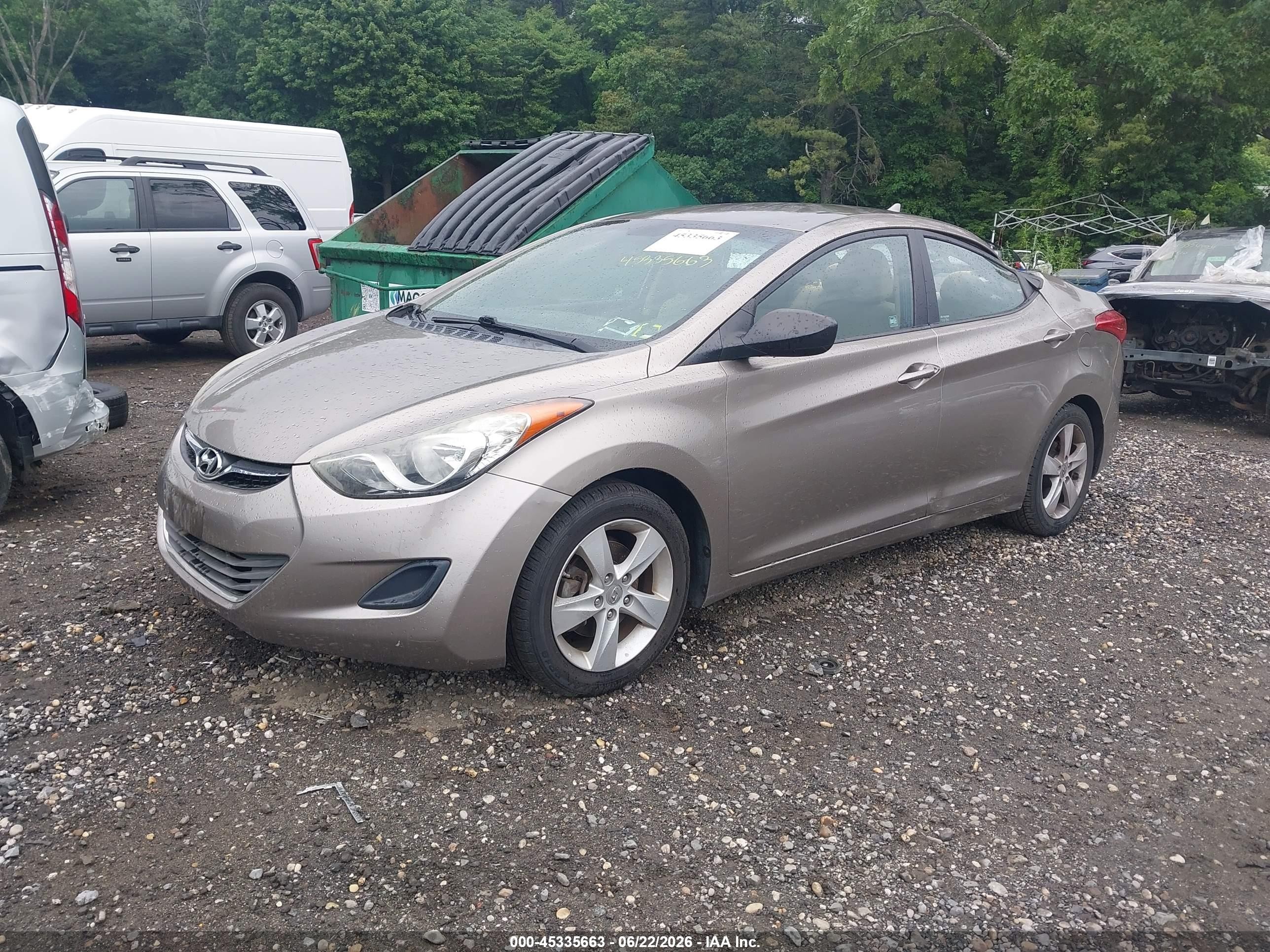 2013 Hyundai Elantra Gls Brown vin: 5NPDH4AE8DH412011